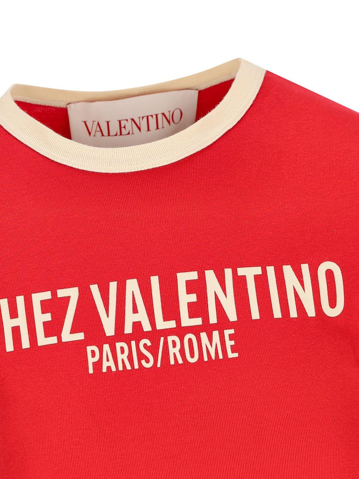 Shop Valentino Crewneck Short-sleeved T-shirt In Red