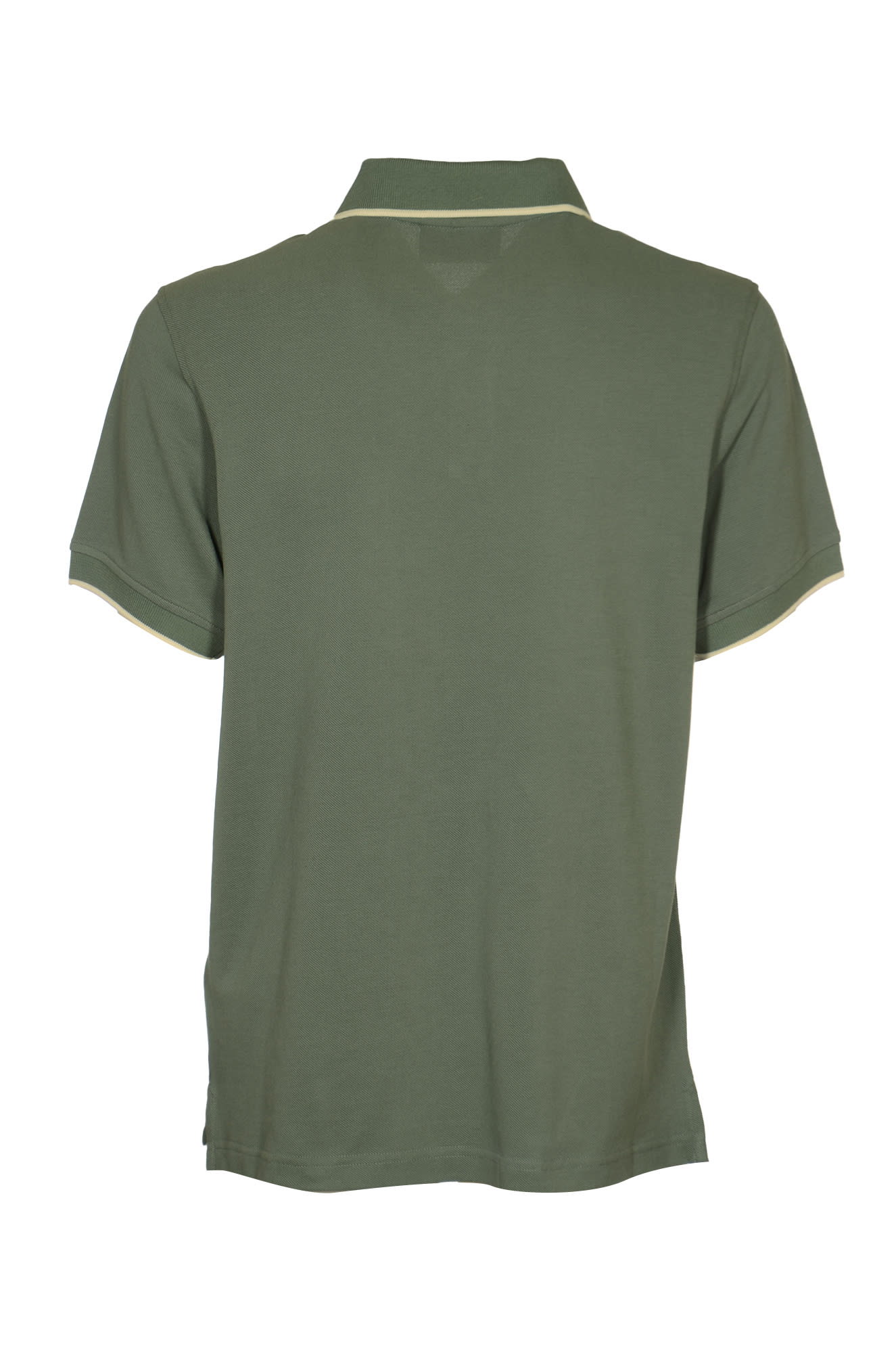 Shop Belstaff Tipped Polo Shirt In Mineral Green