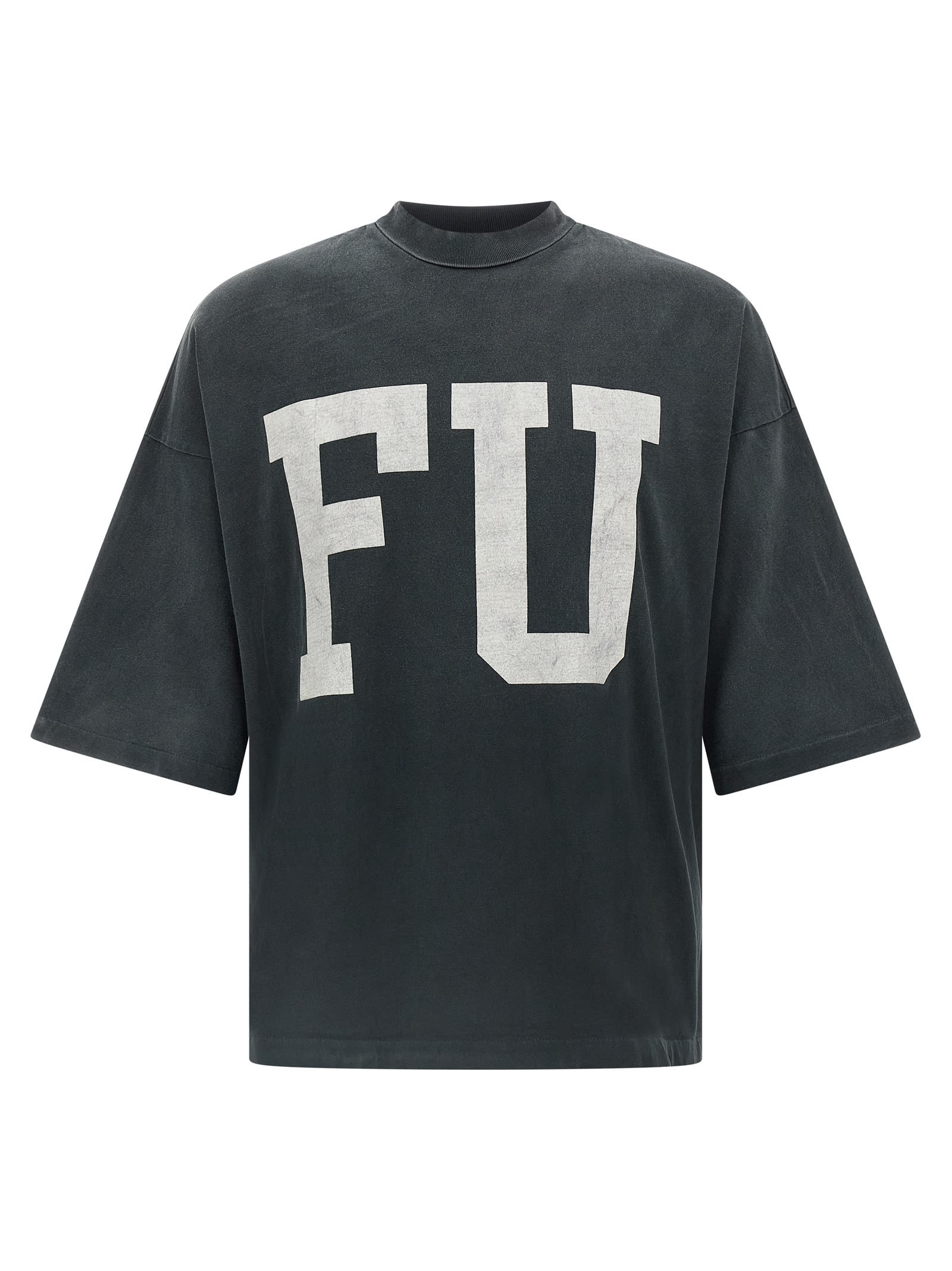 Fear Of God Mens Black Fu Educate Relaxed-fit Cotton-jersey T-shirt In Black