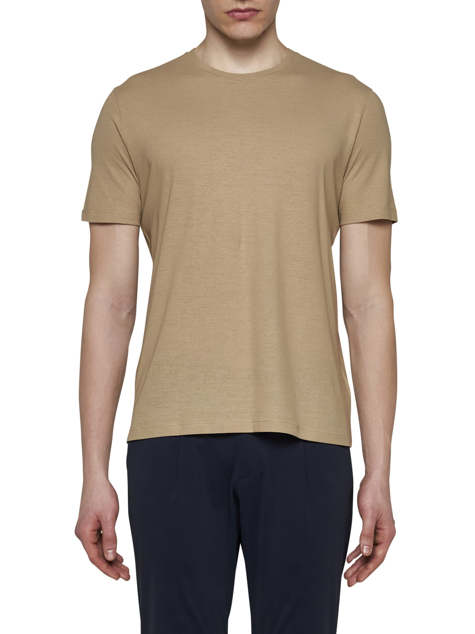 Shop Herno T-shirt In Sand