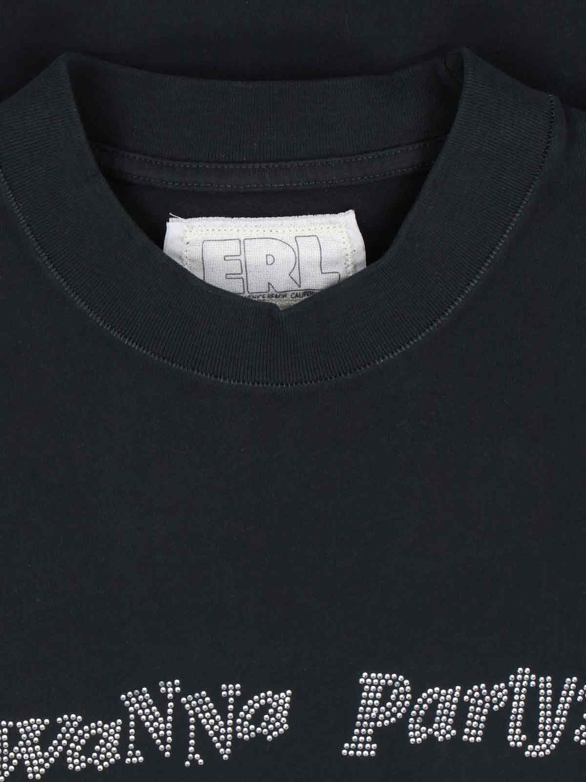 Erl Gender Inclusive Crystal Embellished Wanna Party T-shirt In Black