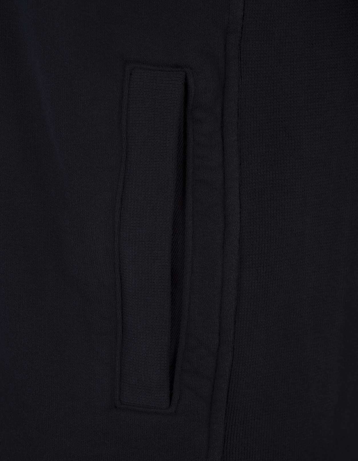 Shop Stone Island Hoodie In Navy Blue Gauzed Cotton