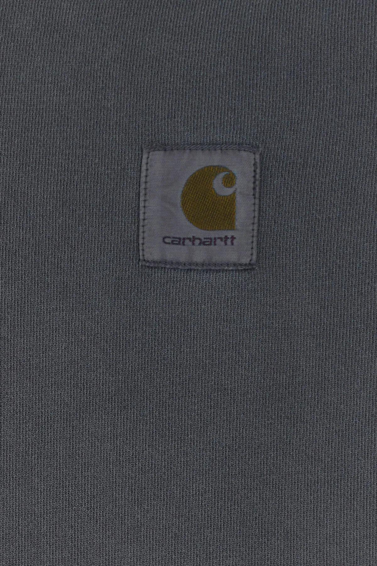 Shop Carhartt Dark Grey Cotton Hooded Nelson Sweat In Charcoal