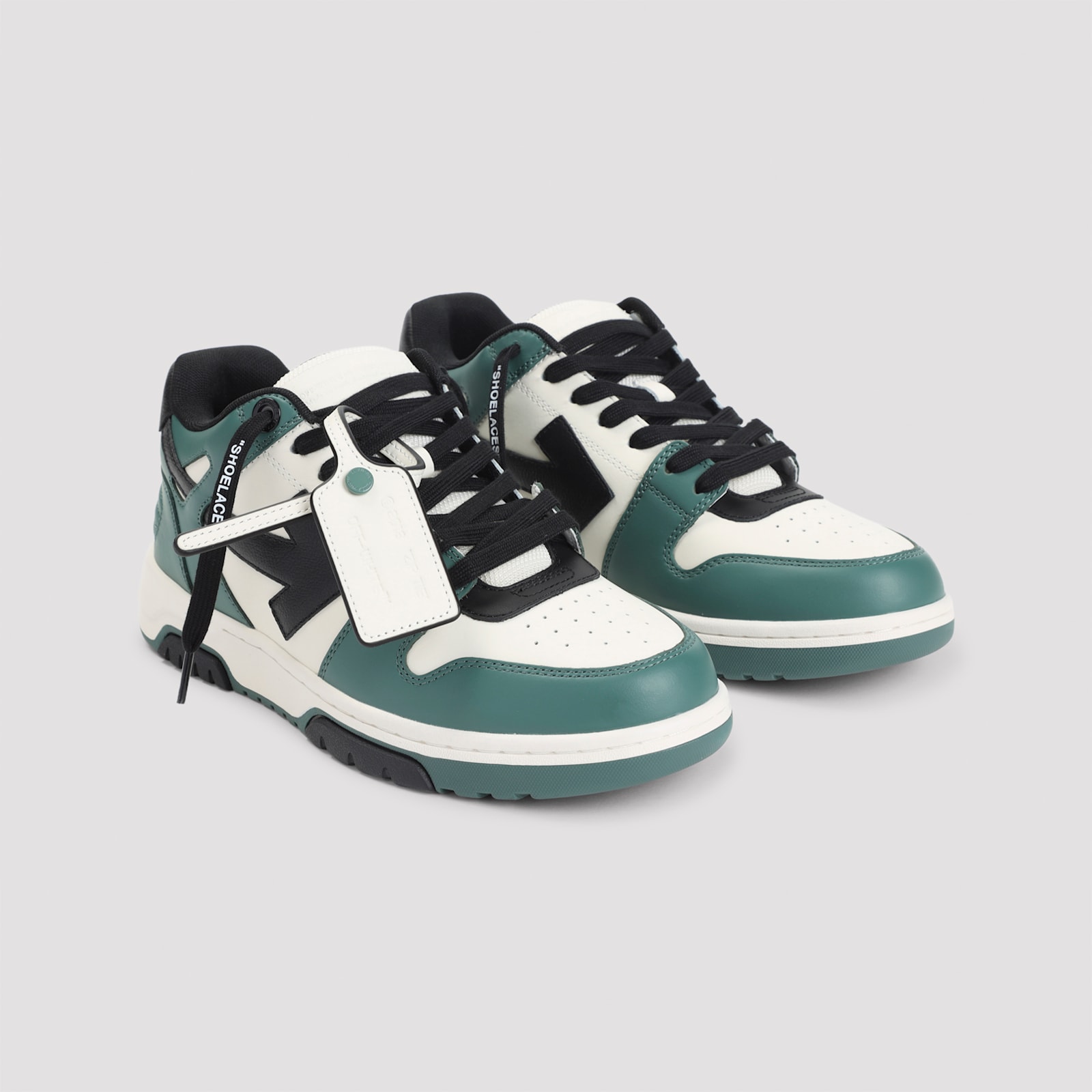 Off-white Casual Sneakers For Everyday Wear In Green