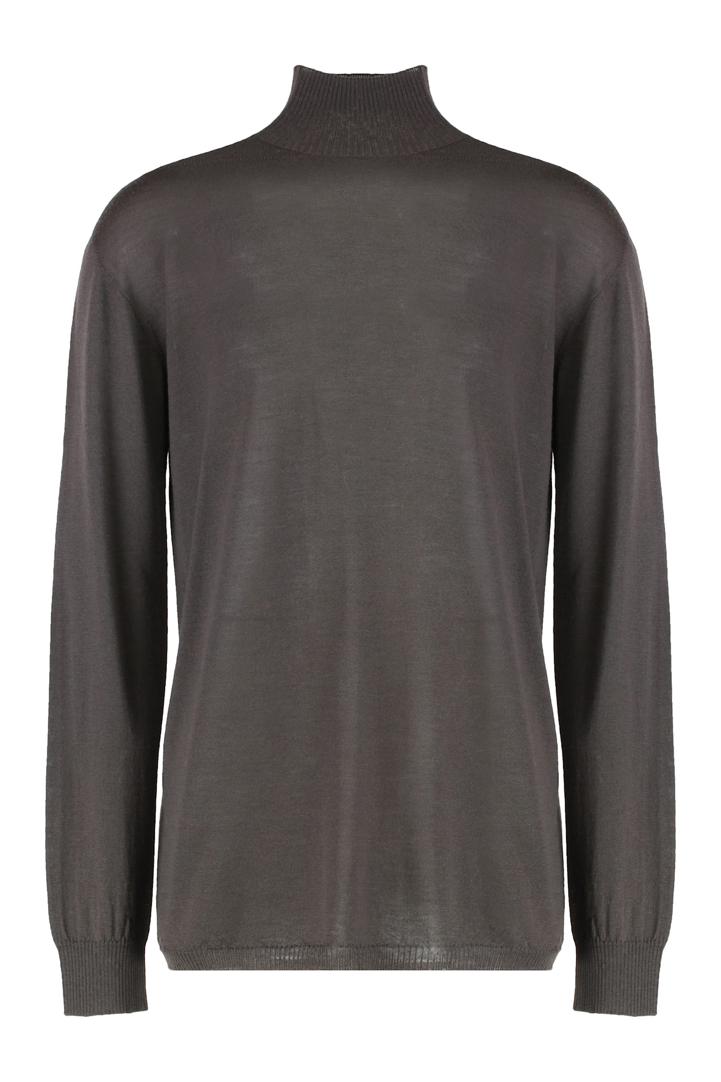 Rick Owens Sweater With Turtleneck In Cotton In Gray