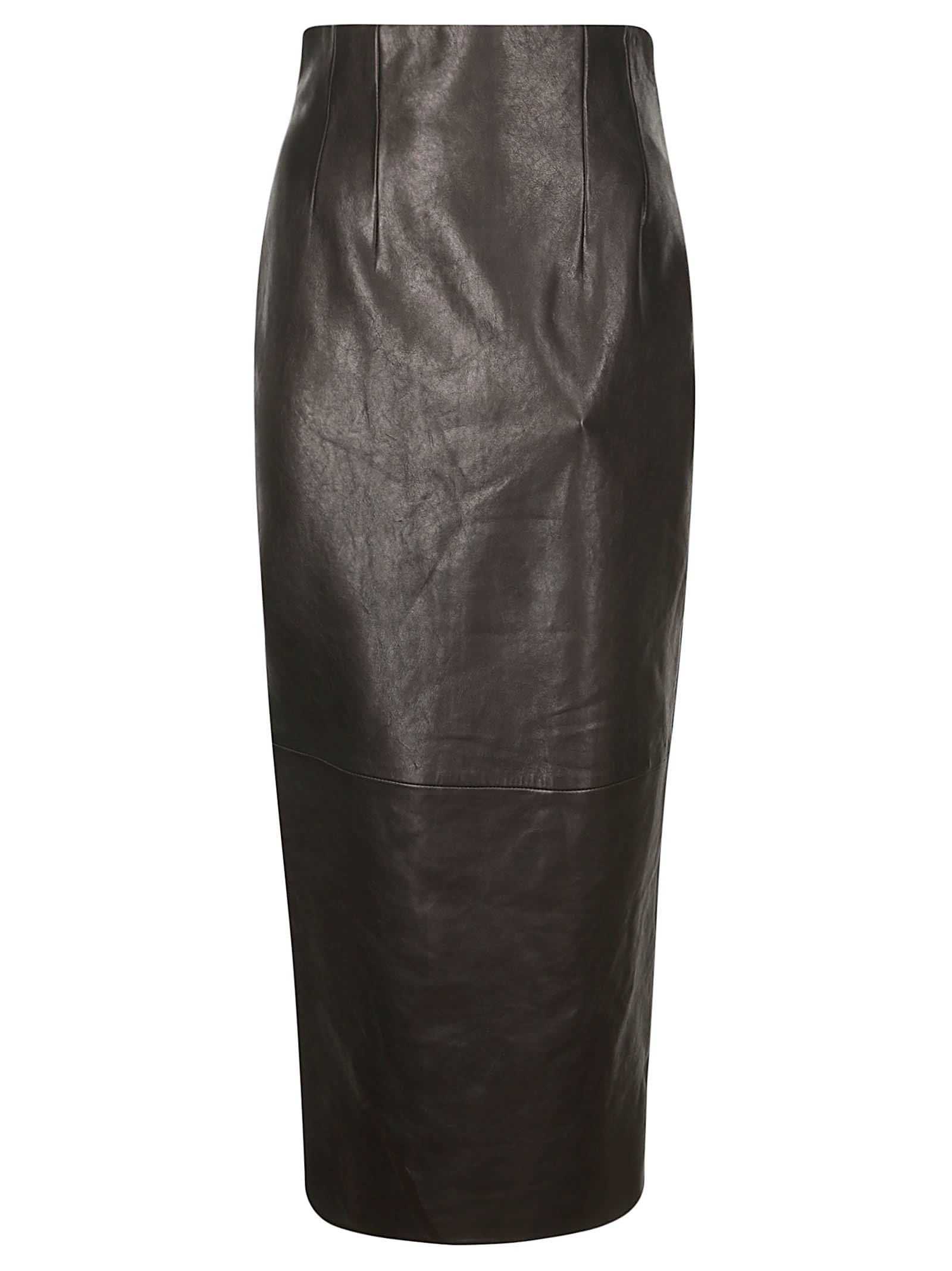 Khaite Loxley Skirt In Brown