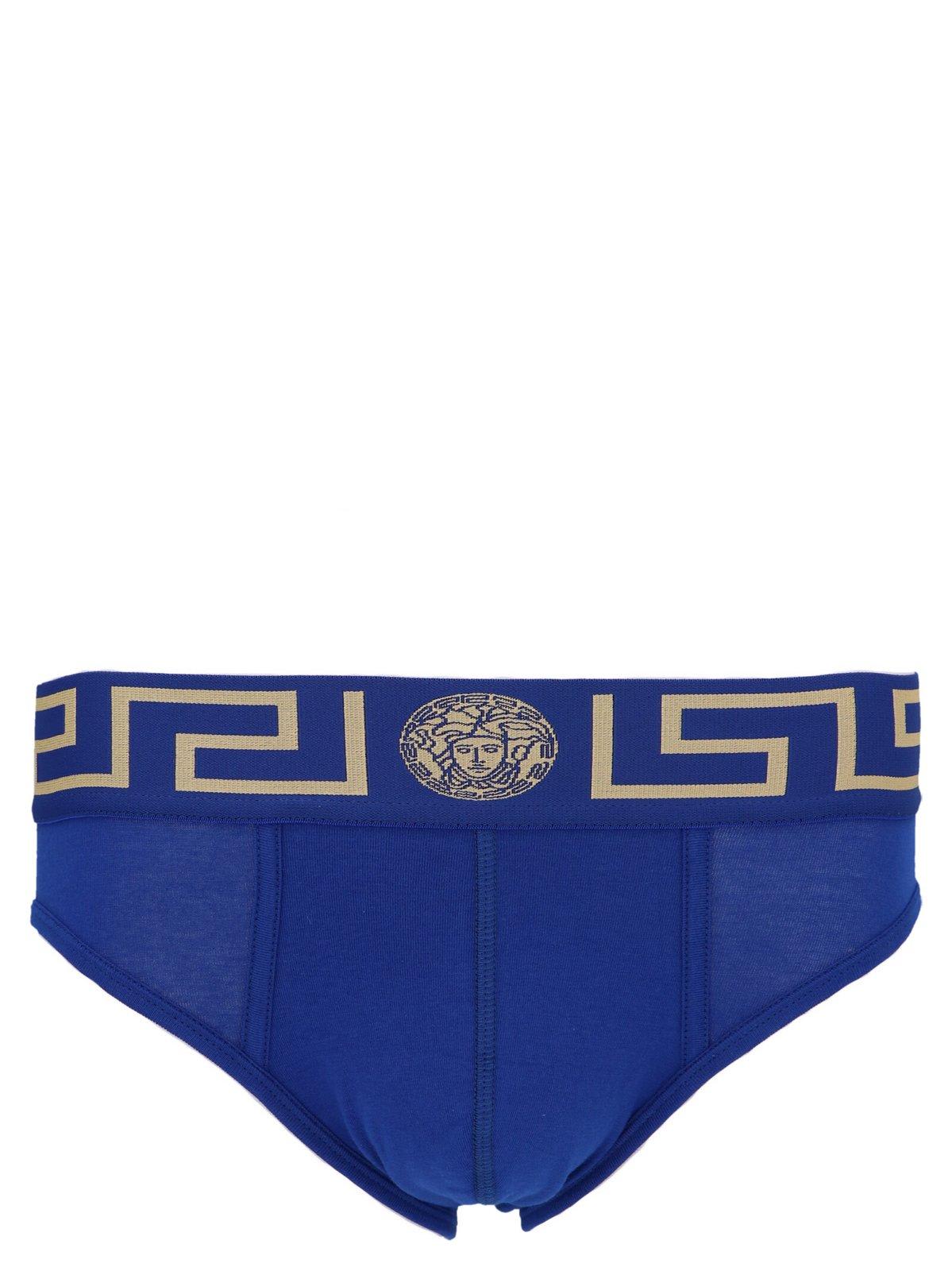 Versace Iconic Thong, Bluette/gold