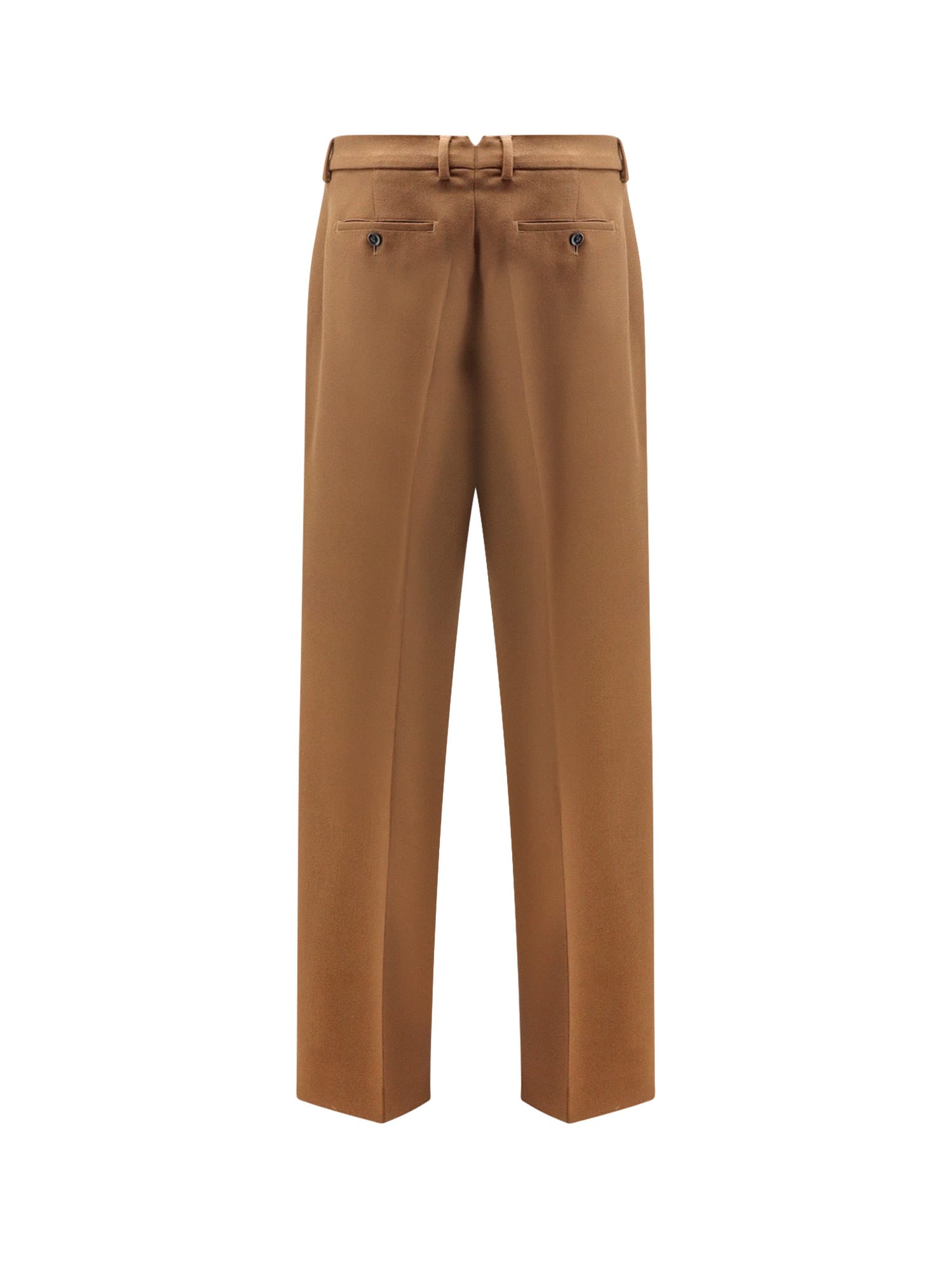 Ami Alexandre Mattiussi Ami Paris Straight-leg Pleated Tailored Trousers In Brown