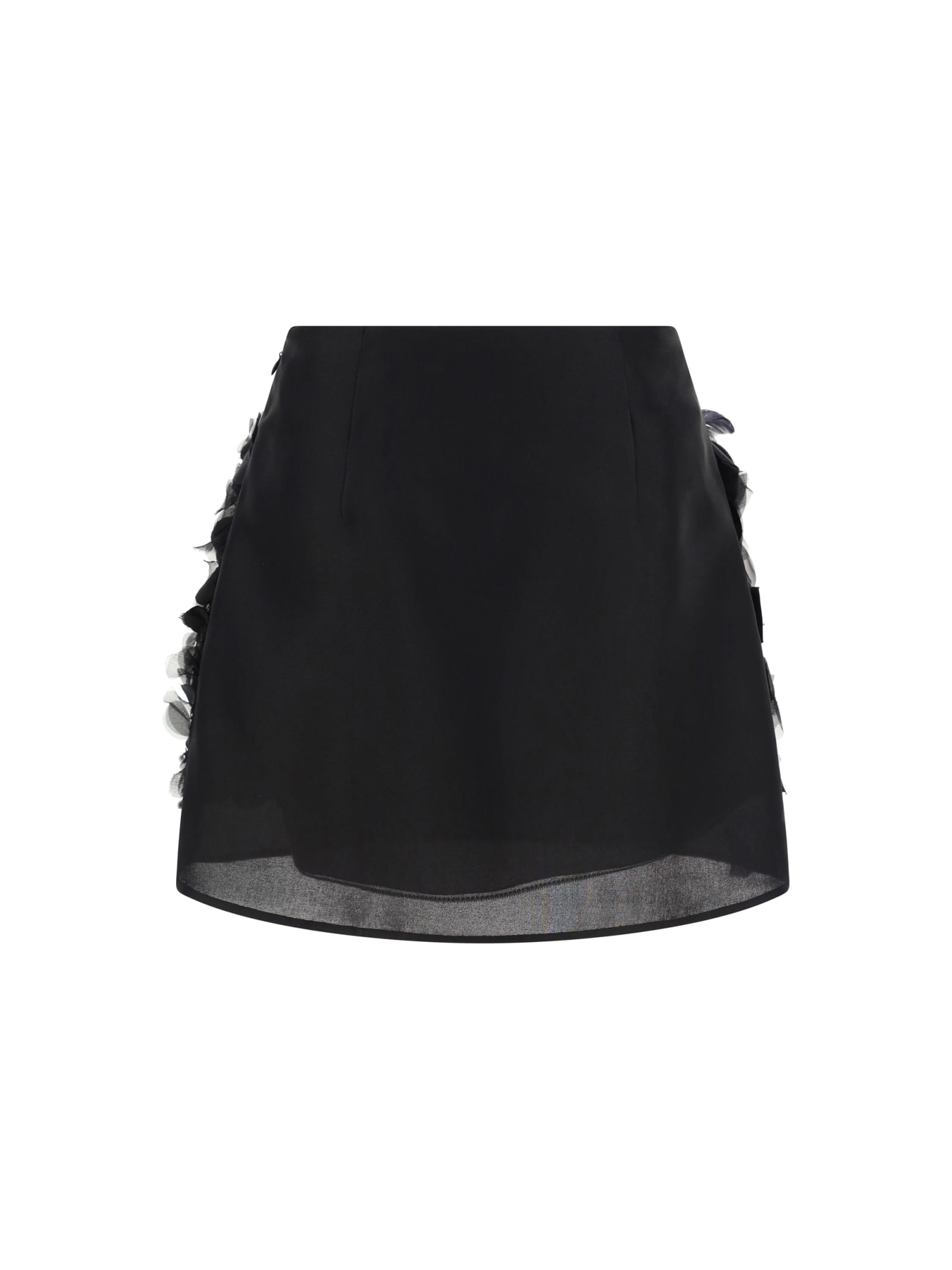 Shop Prada Mini Skirt In Nero