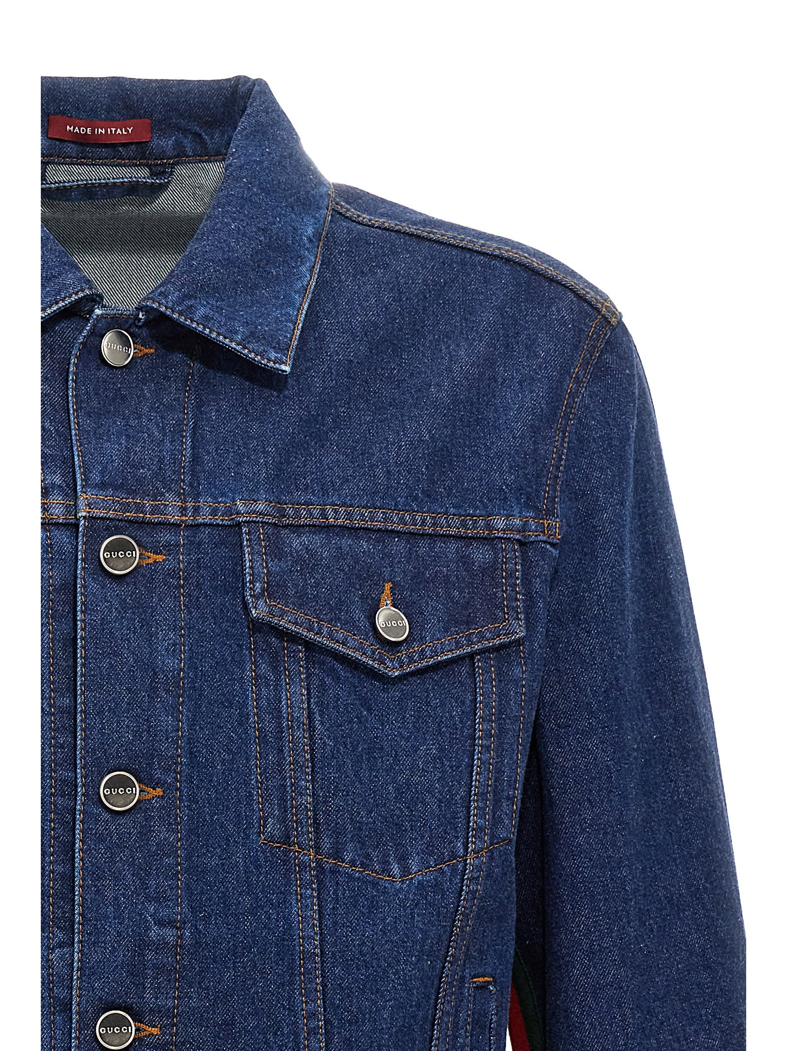 Shop Gucci Denim Jacket In Blue