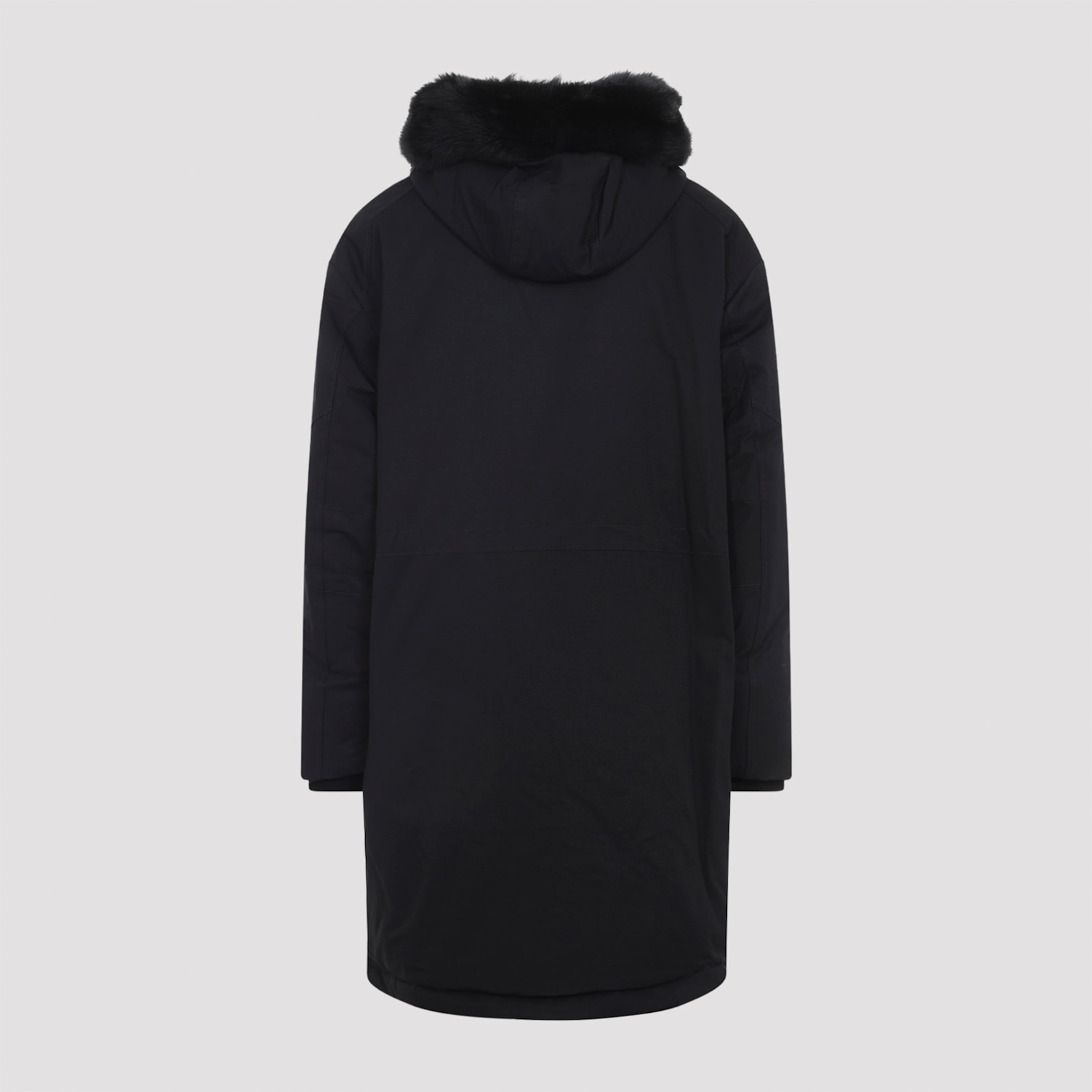 Moose Knuckles Dawson Parka With Detachable Fur Trim In Black