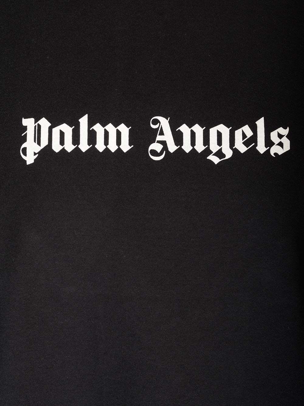 Shop Palm Angels Black T-shirt With Front Logo In Black White