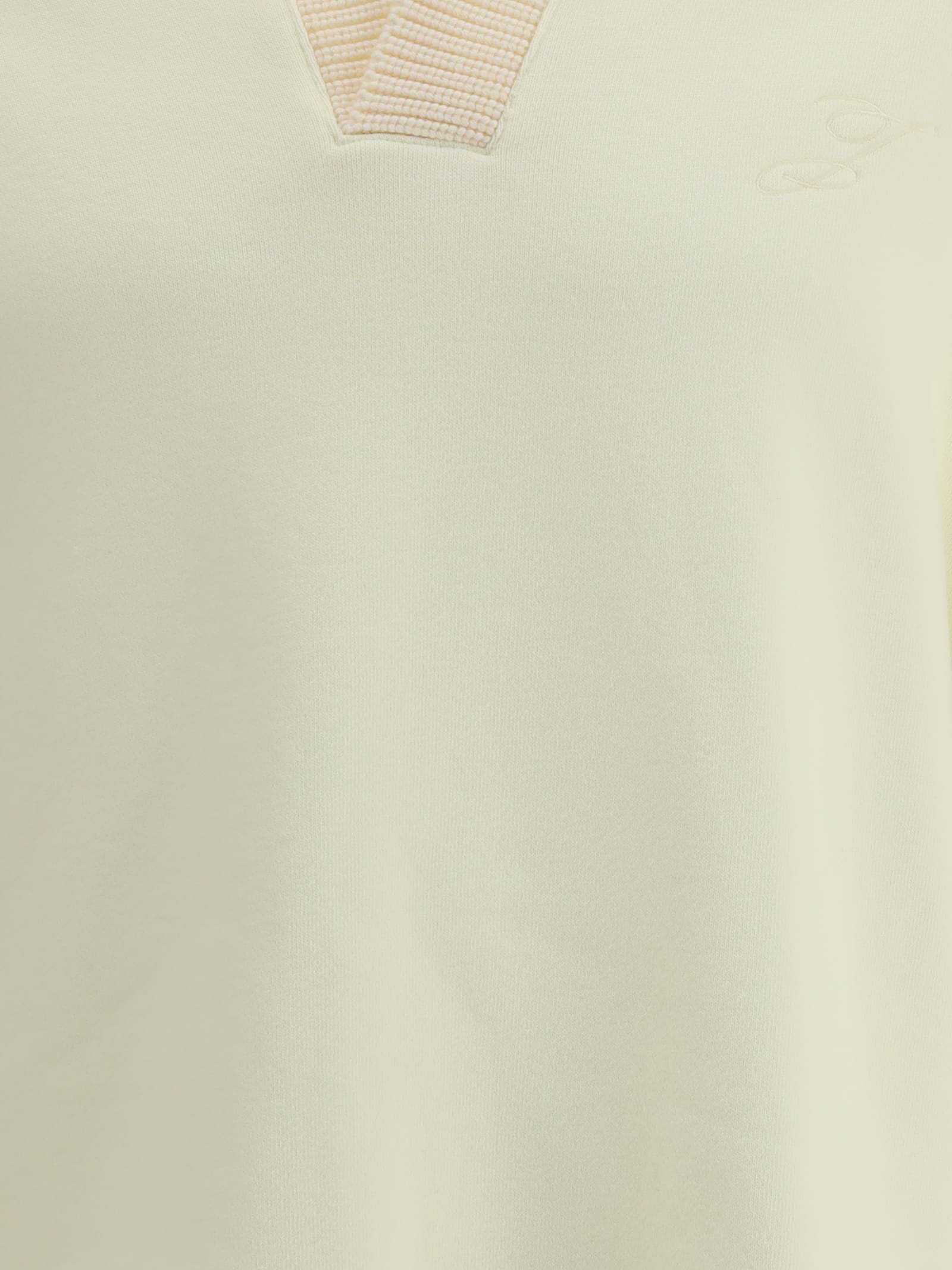 Jacquemus Cotton Polo Sweatshirt In Neutral