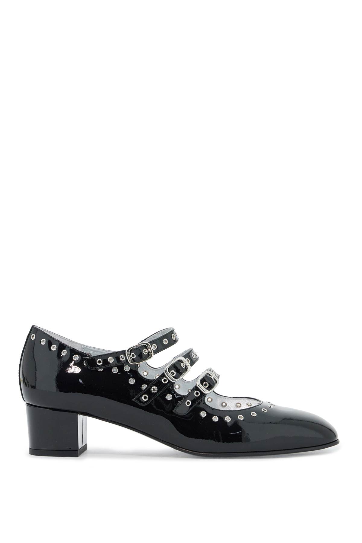 Shop Carel Mary Jane Camden With Eyelets In Vernis Noir/vernis Noir (black)