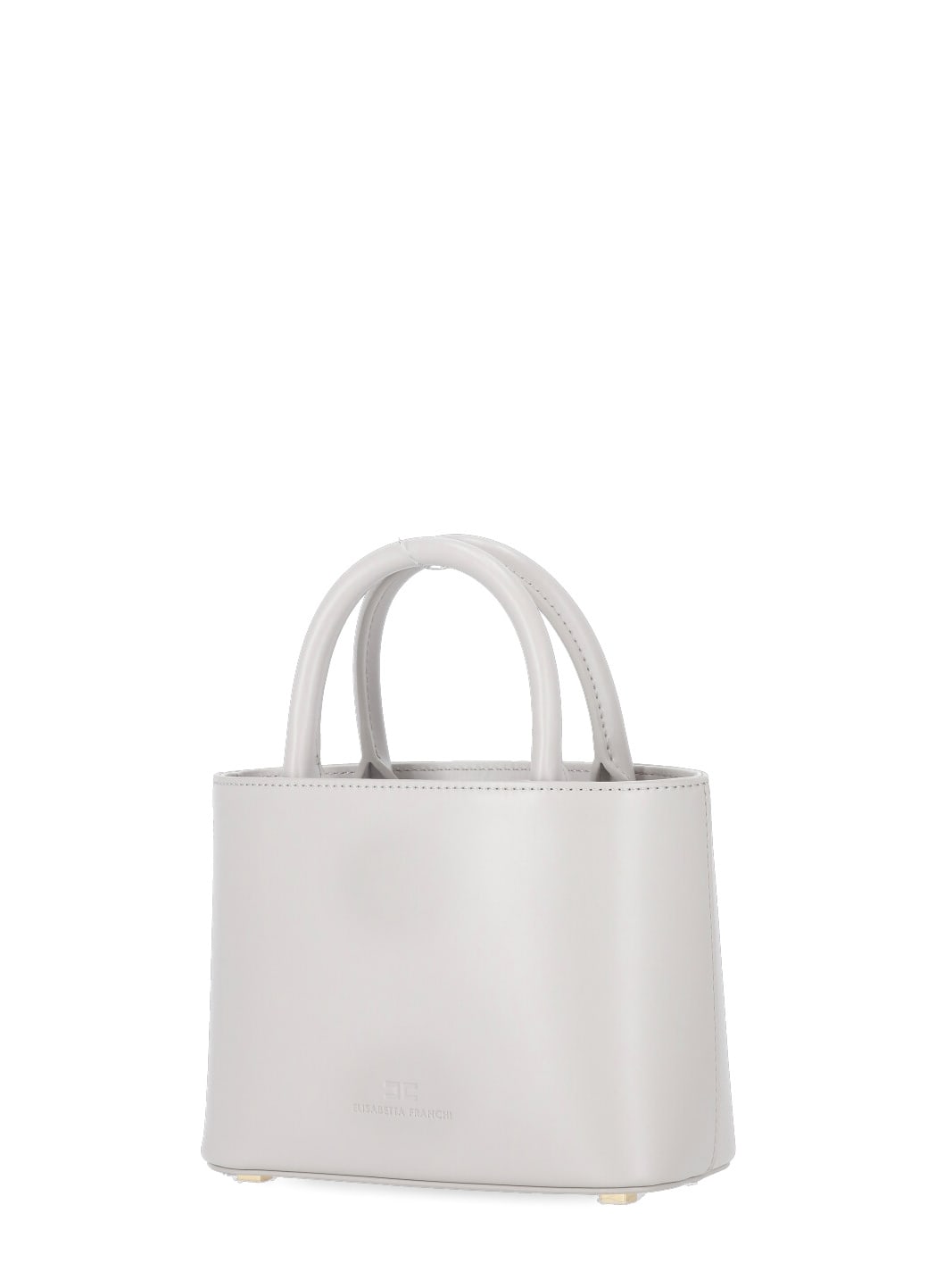 Shop Elisabetta Franchi Bag With Logo  In Pearl