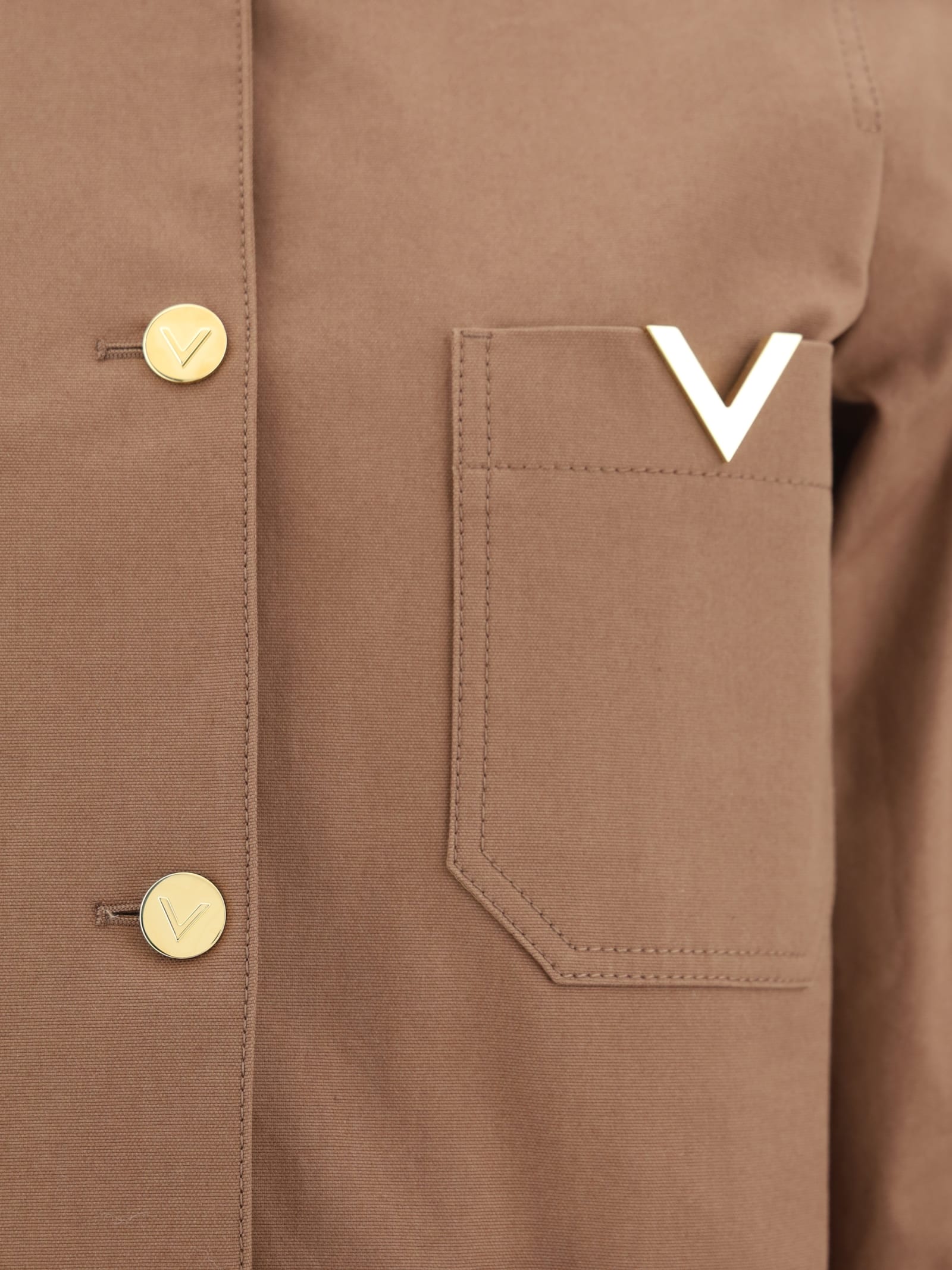 Shop Valentino Jacket In Clay
