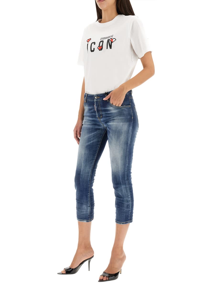 Shop Dsquared2 Jean Cool Girl In Blue