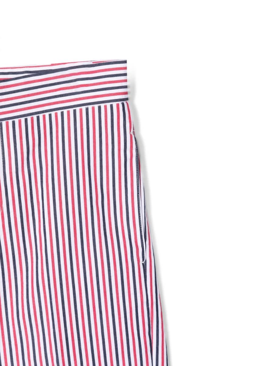 Shop Thom Browne Classic Backstrap Short In Seersucker Stripe In Multicolour