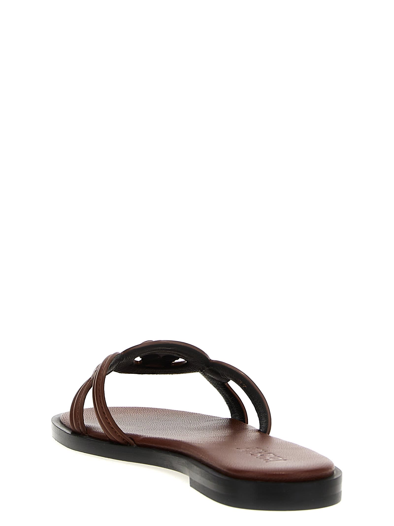 Versace Medusa Sandals In Rust