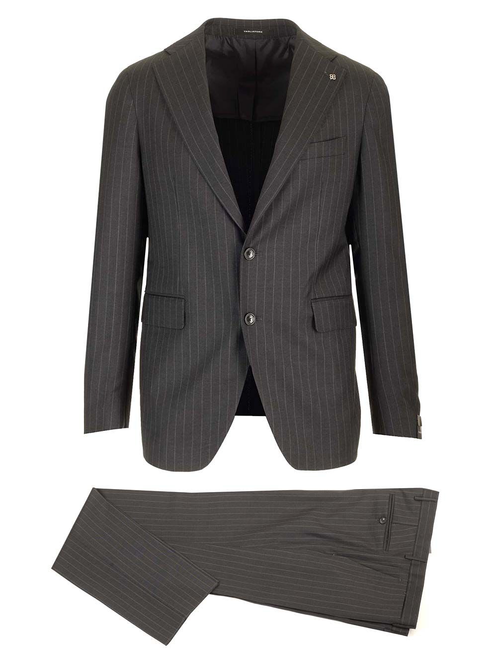 Shop Tagliatore Vesuvio Suit In Grey