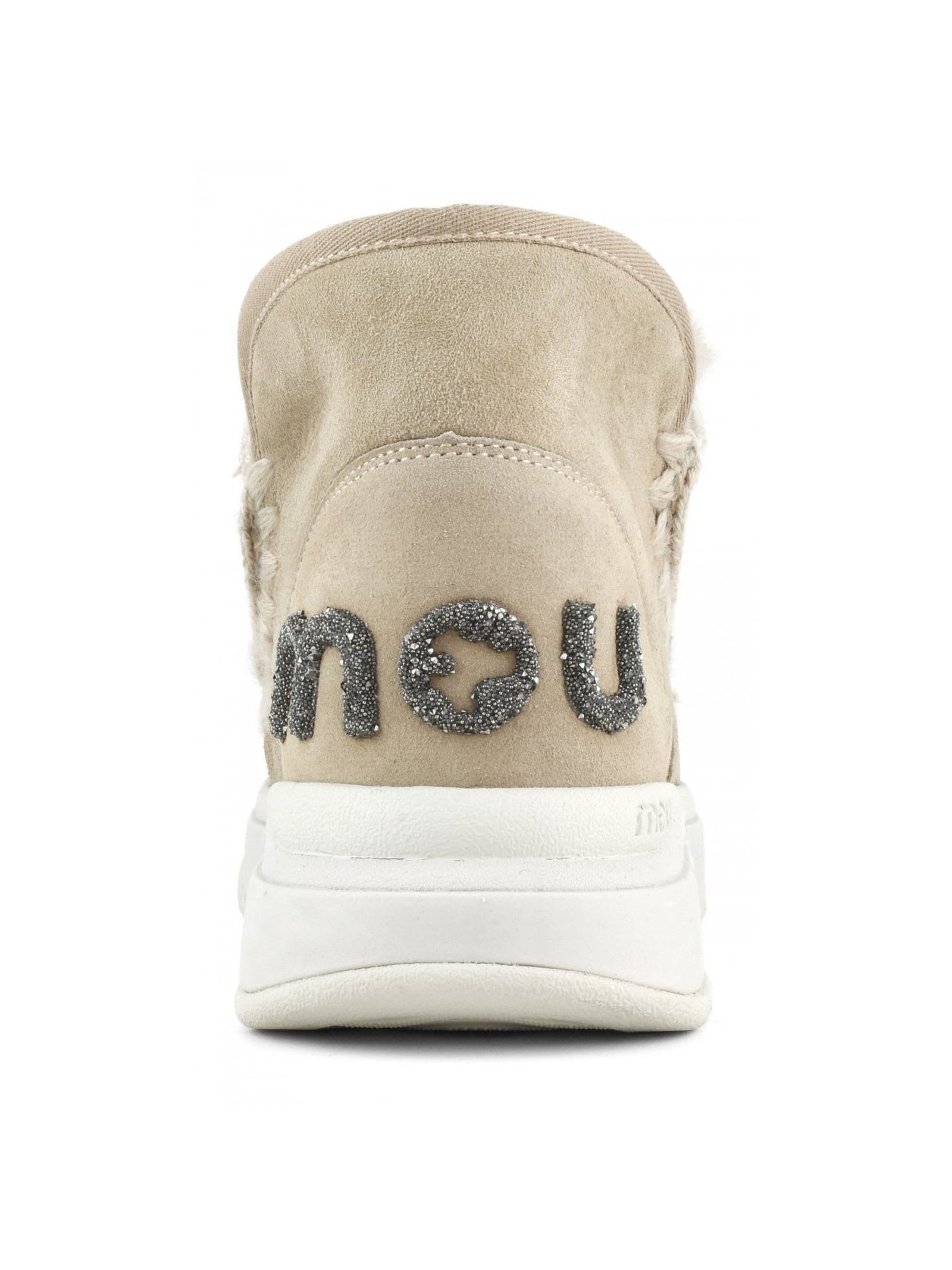 Shop Mou Eskimo Jogger In Camel Beige Sheepskin