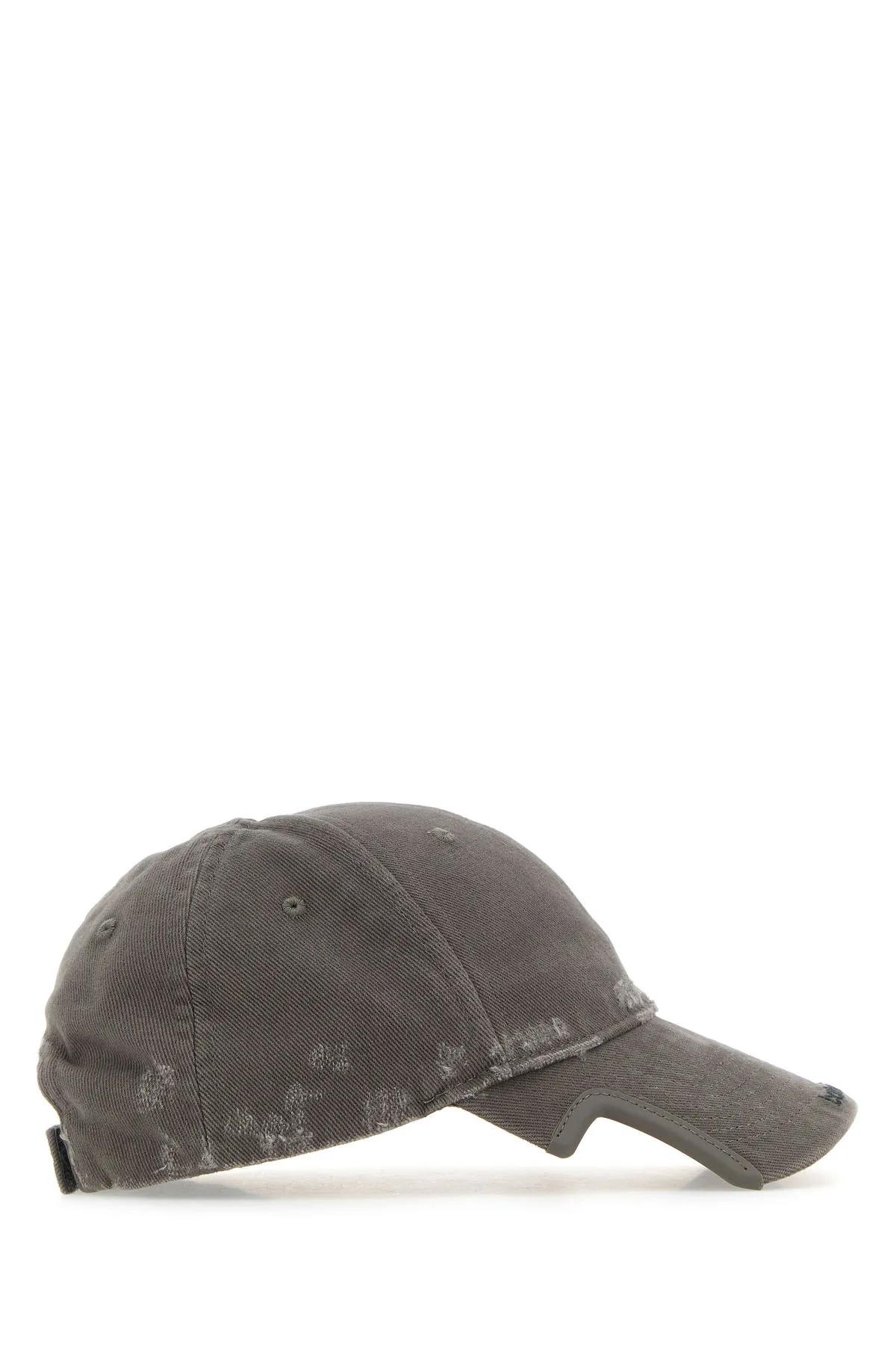 Shop Balenciaga Dark Grey Drill Baseball Cap