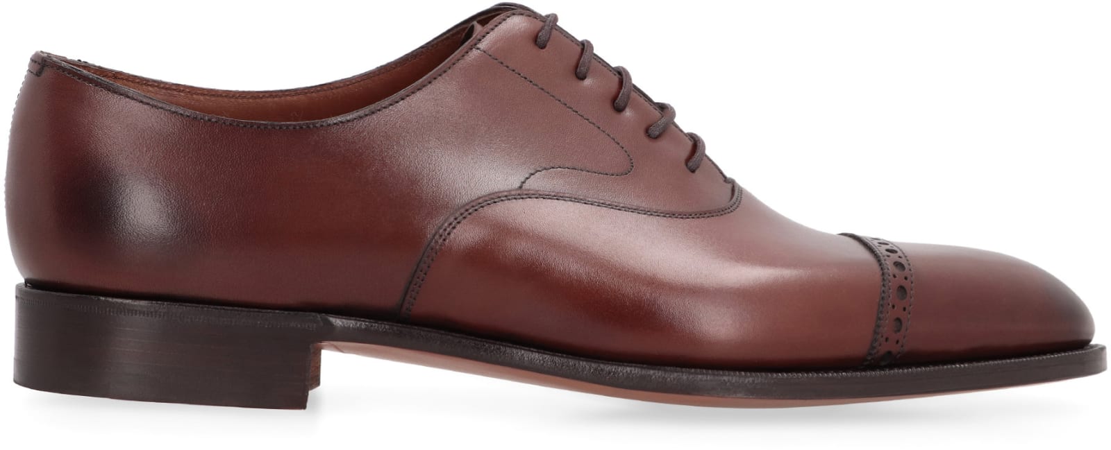 Shop Edward Green Leather Lace-up Shoes In Brown