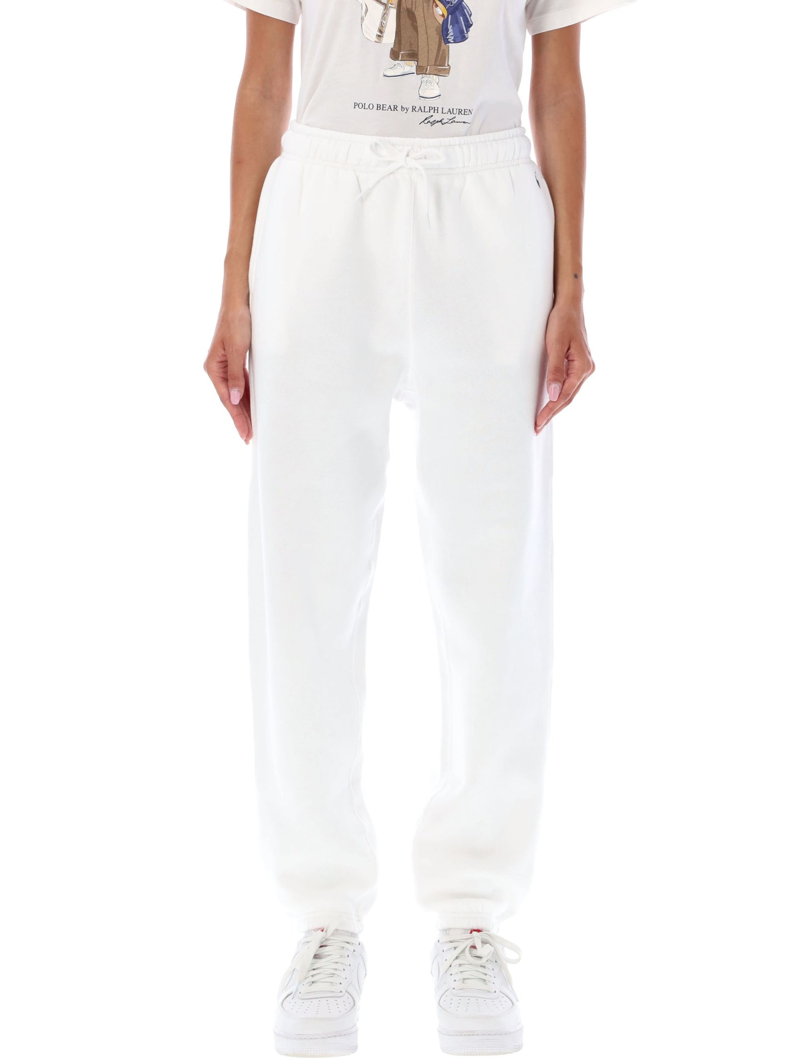 Shop Polo Ralph Lauren Classic Jogging Pants In White