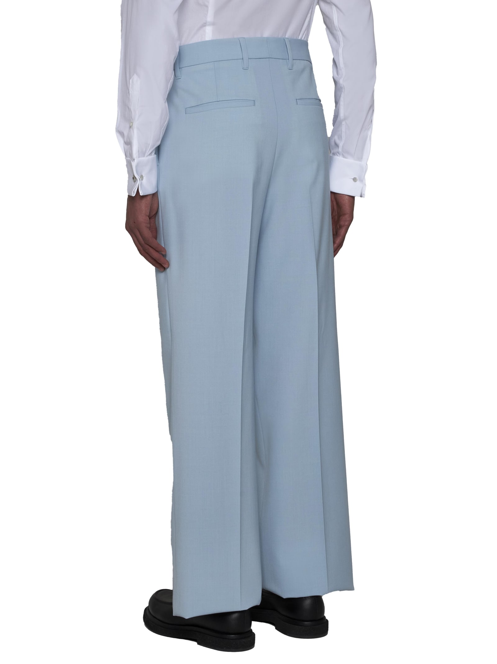 Shop Lardini Pants In Clear Blue