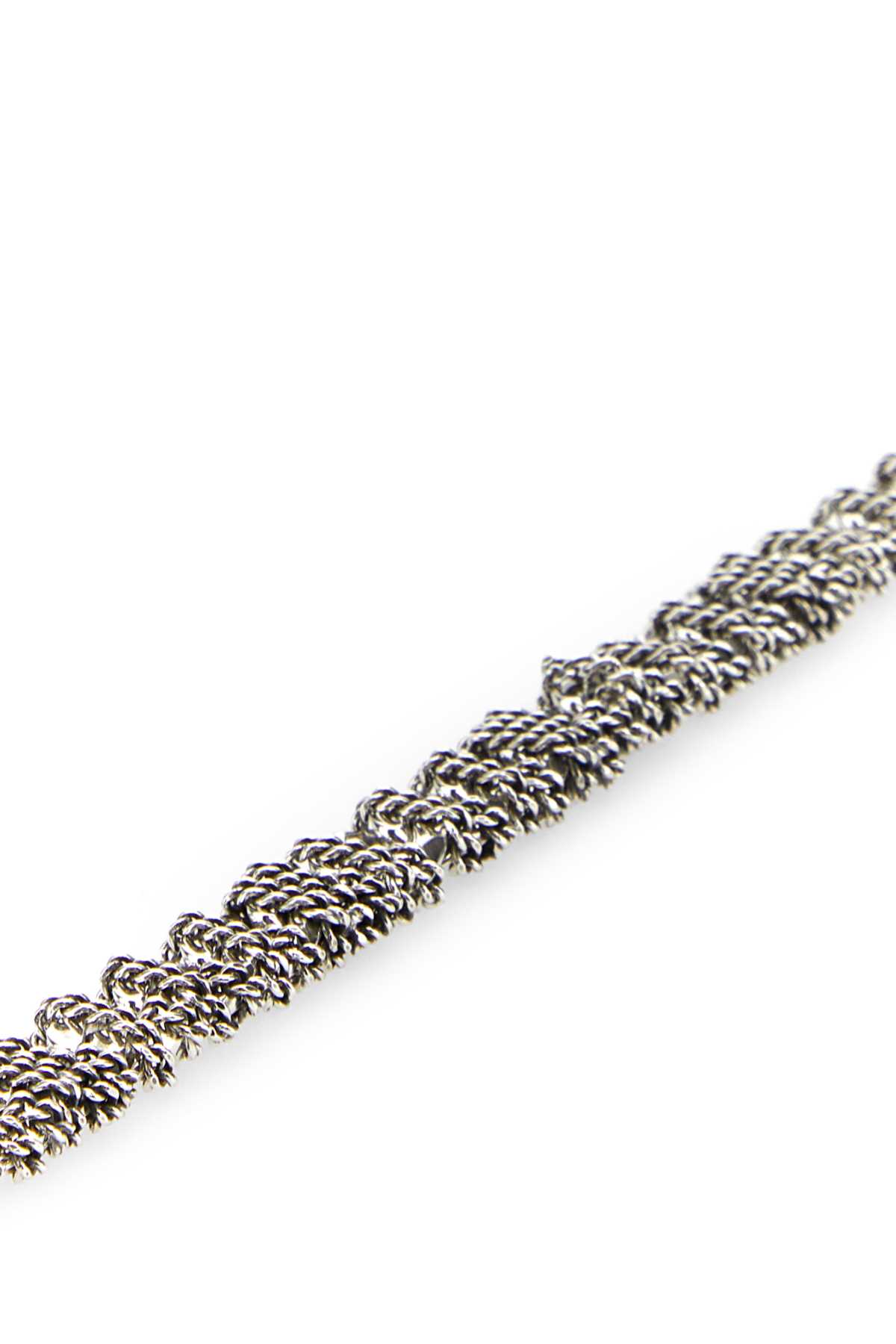 Emanuele Bicocchi 925 Silver Entwined Chain Bracelet In Argento