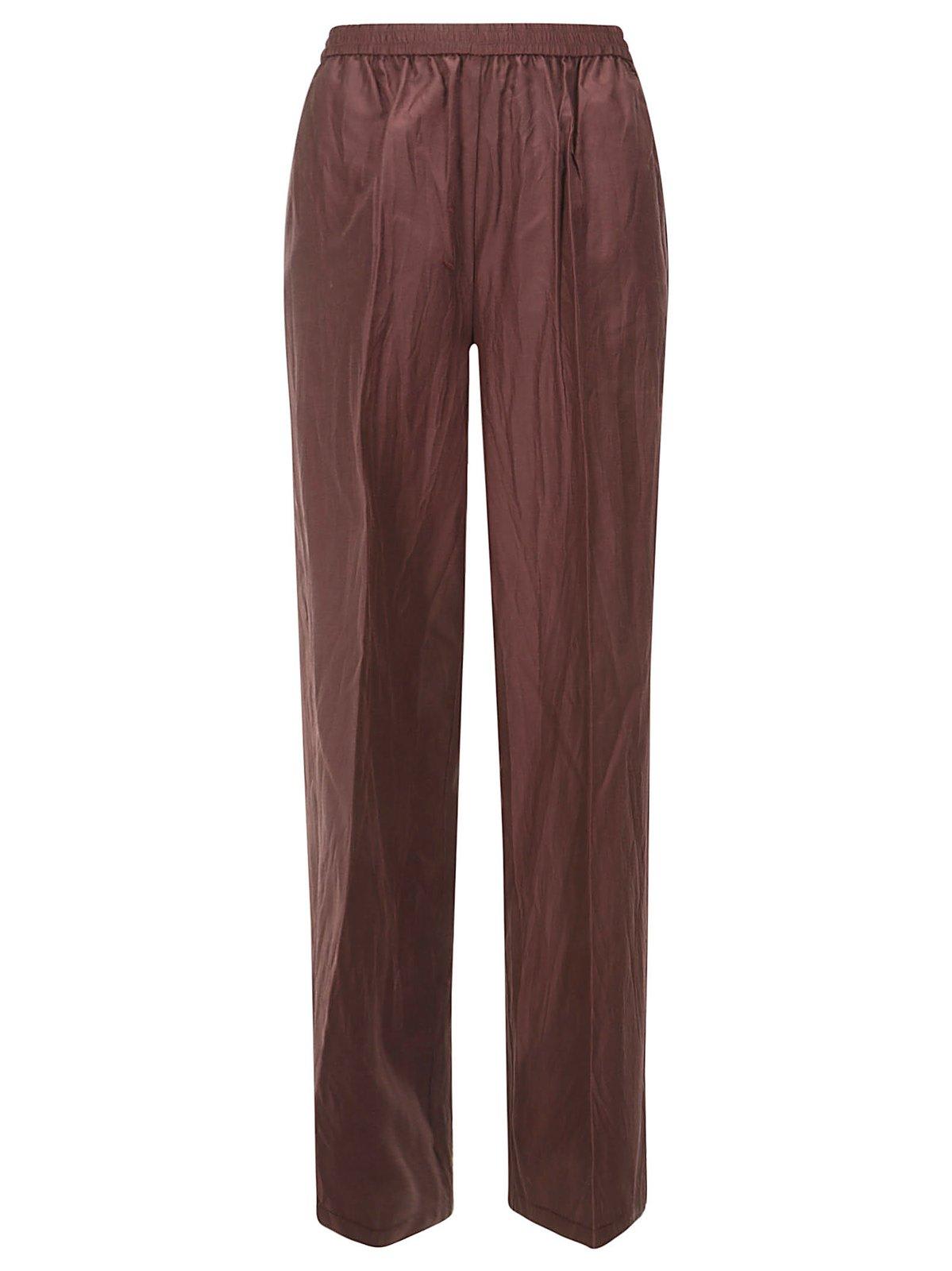 Shop Forte Forte Wide-leg Chic Pants In Cacao