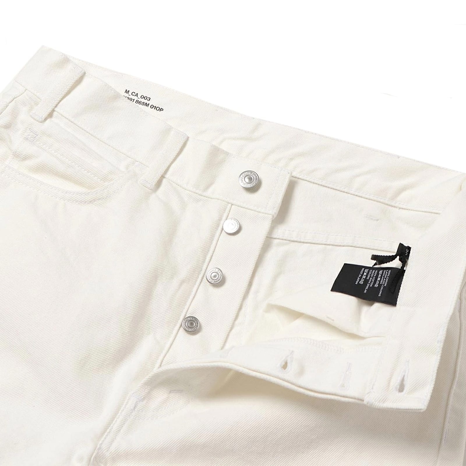 Shop Celine Cotton Denim Jeans In White