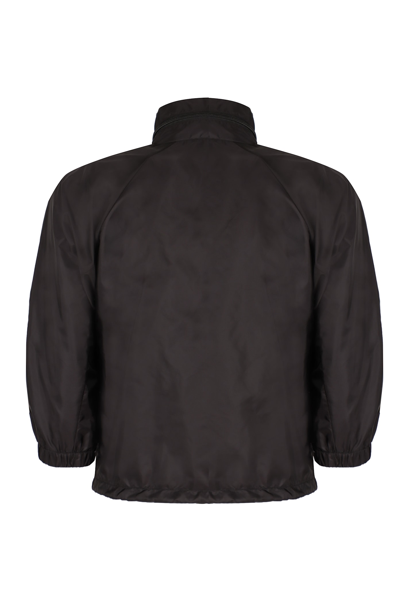 Shop Prada Re-nylon Windbreaker-jacket In Black