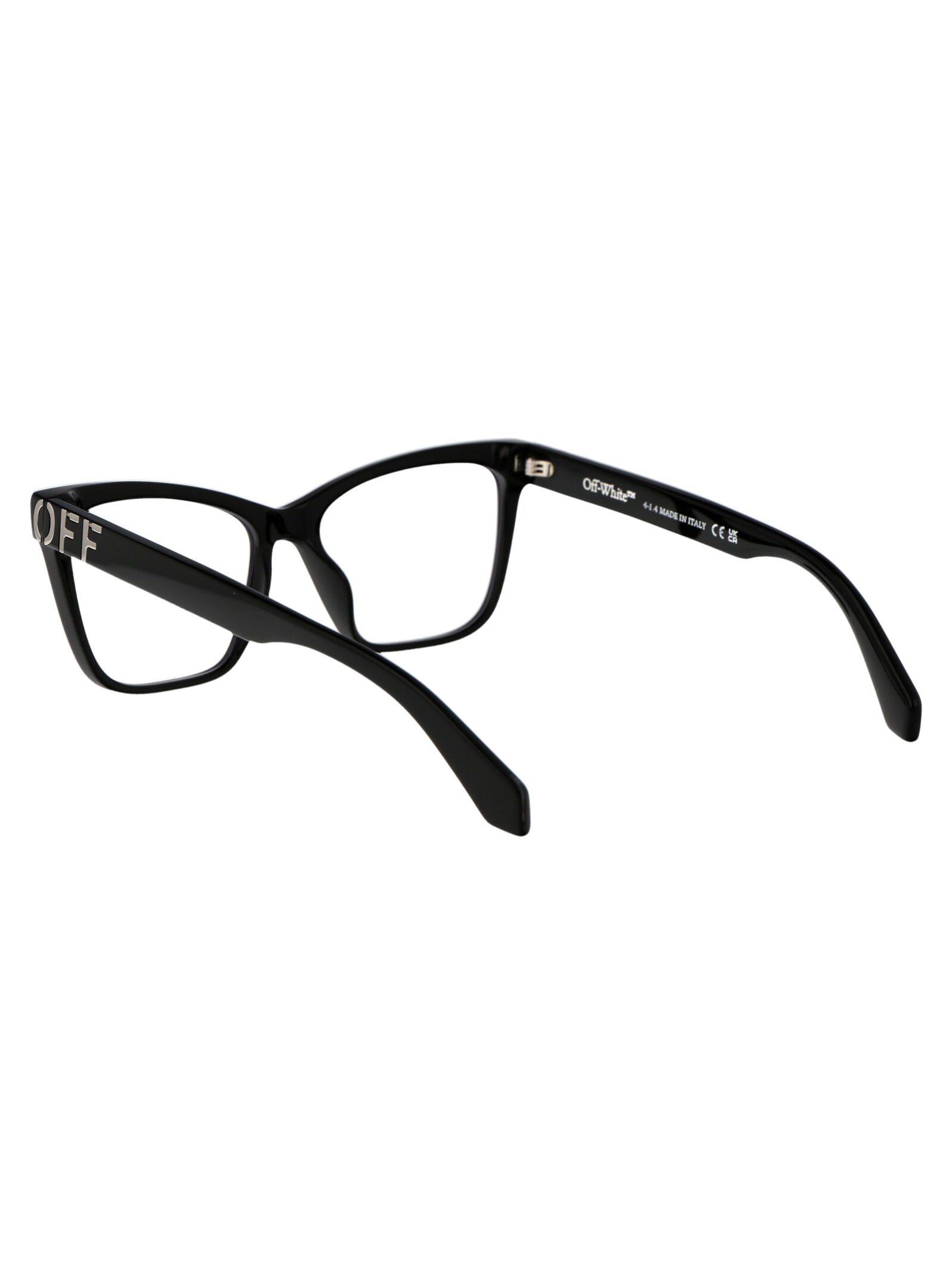 Off-white Optical Style 37 Cat-eye Glasses In 1000 Black