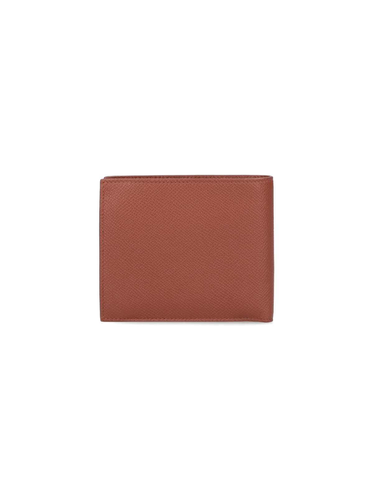 Shop Ferragamo Bi-fold Wallet Gancini In Brown