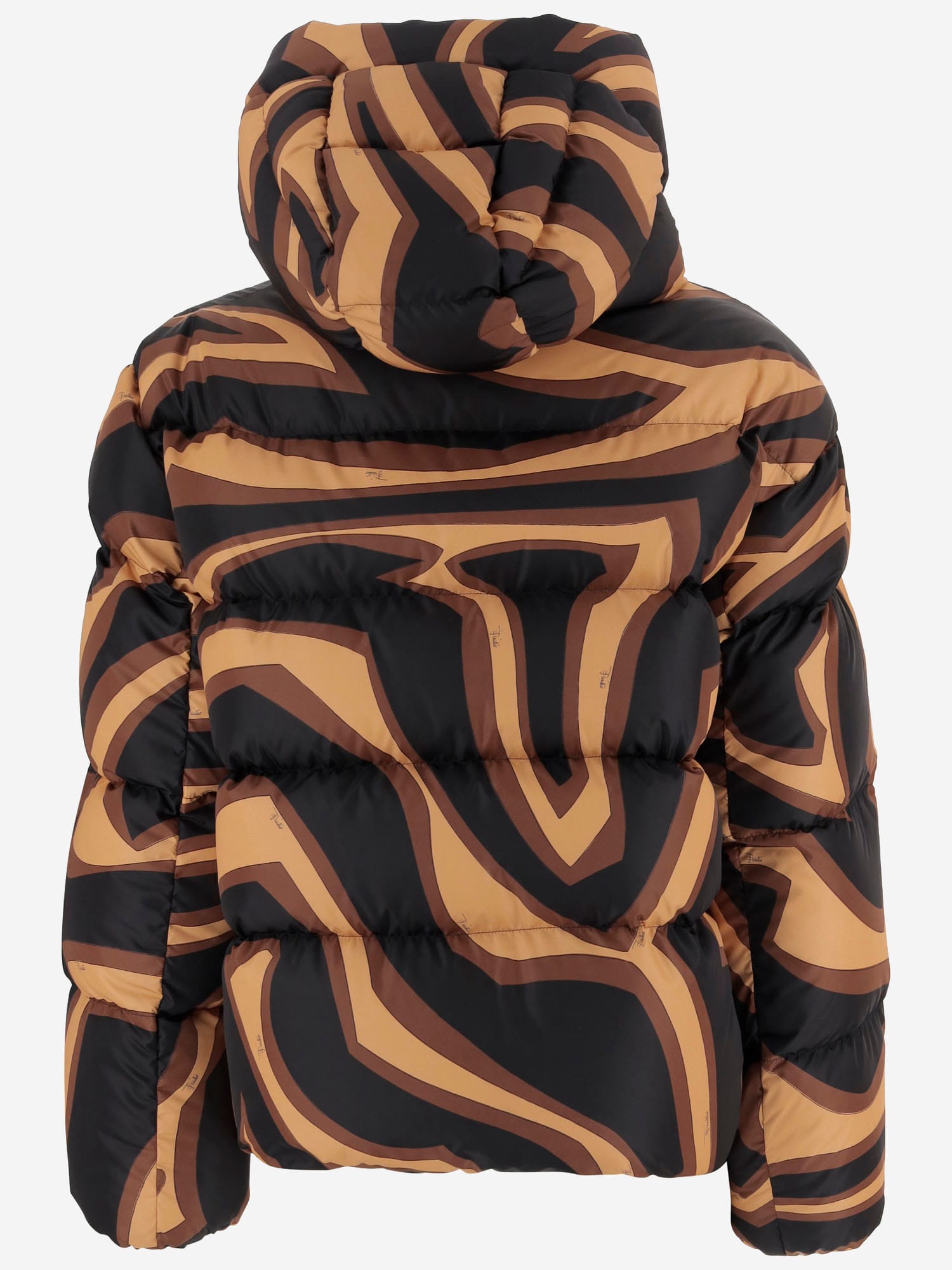 Pucci Padded Jacket With Abstract Print In Red
