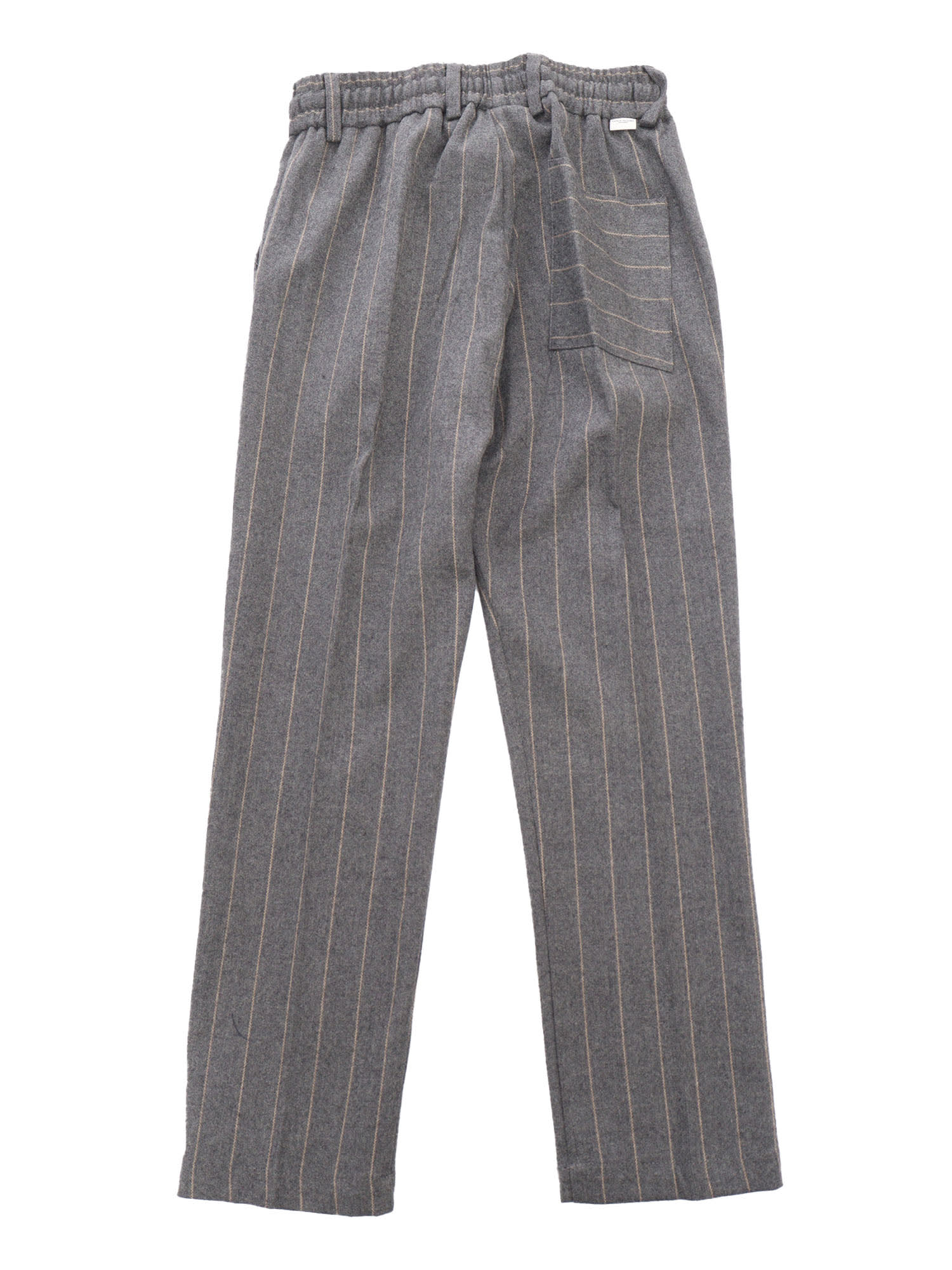 Shop Paolo Pecora Pinstriped Pants In Grey