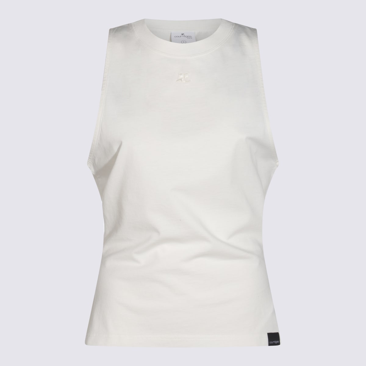 Courrèges Courregès Tank Top Twist 90's Rib In Heritage White