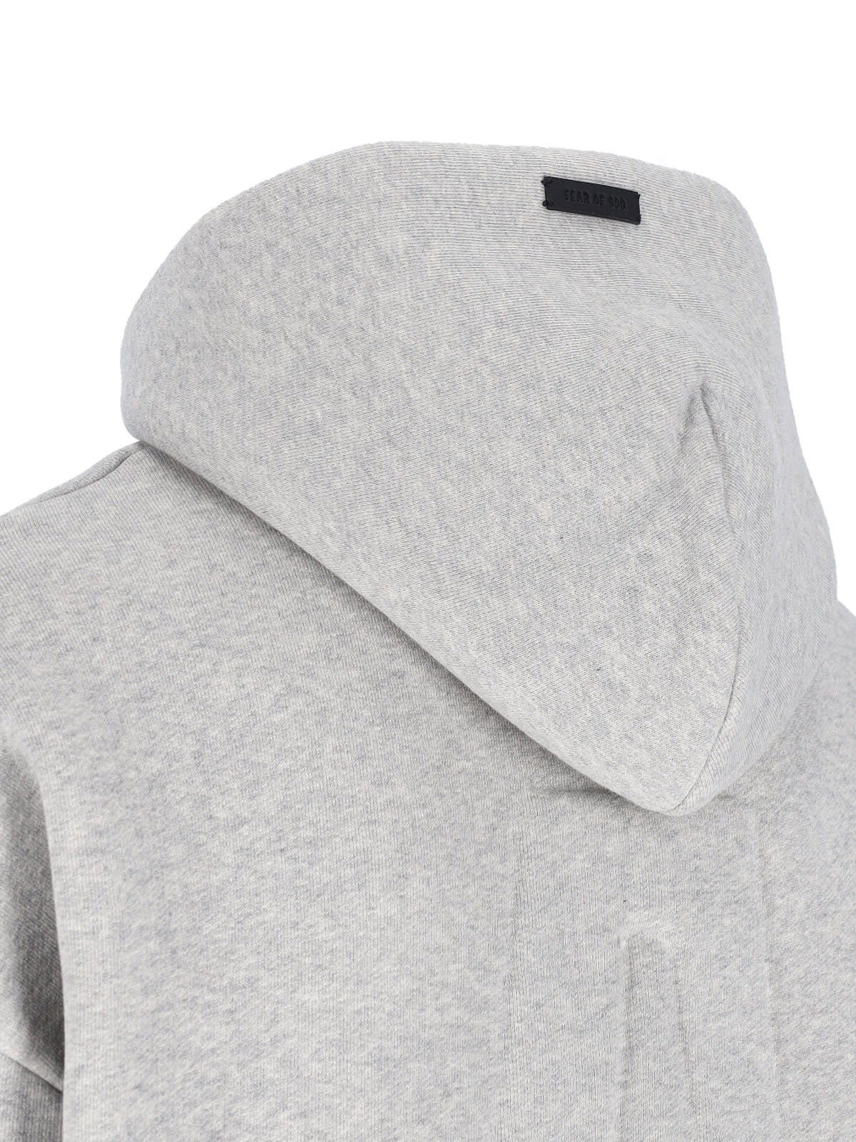 Fear Of God Grey Oversized Zipped Hoodie In Gray