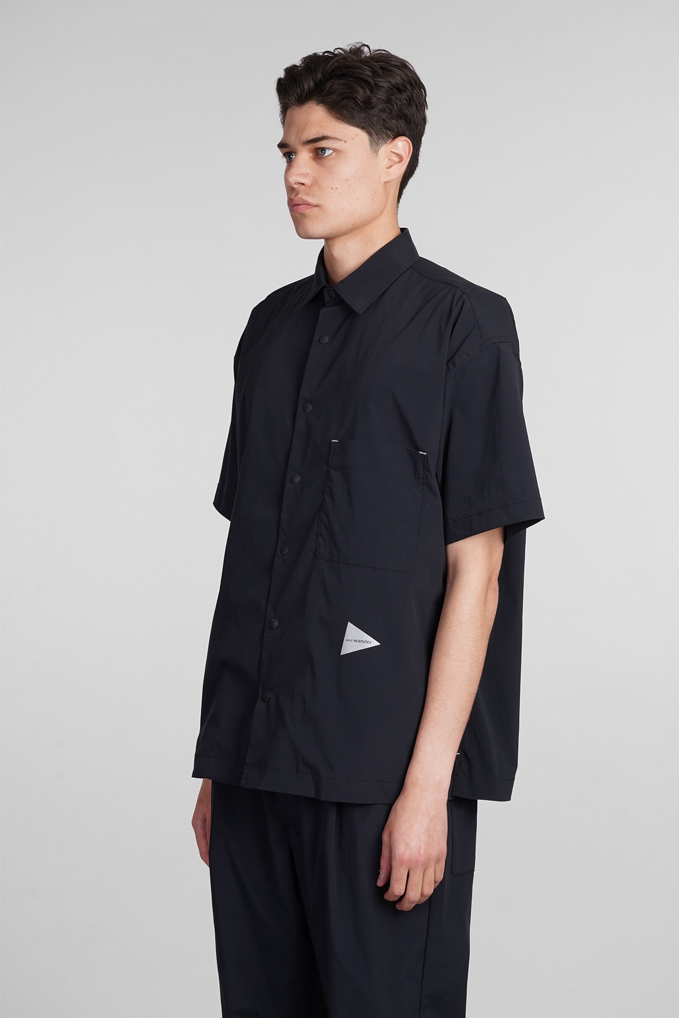 Shop And Wander Shirt In Black Polyester