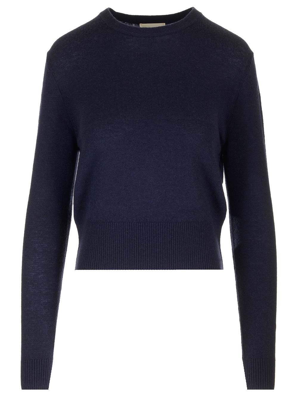 Shop Forte Forte Cashmere Wool Gauze Sweater In Blue