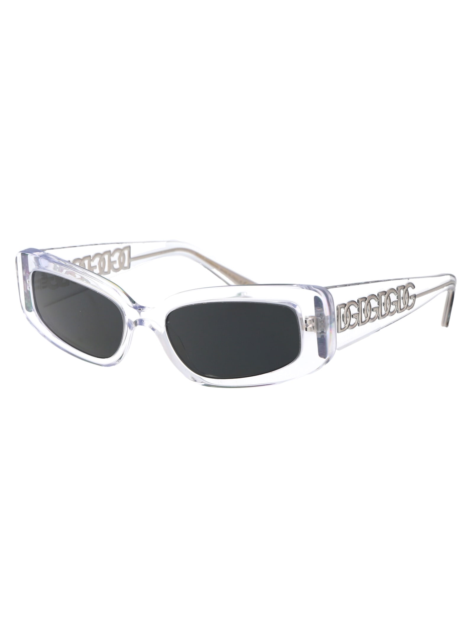 Shop Dolce &amp; Gabbana Eyewear 0dg4445 Sunglasses In 313387 Crystal