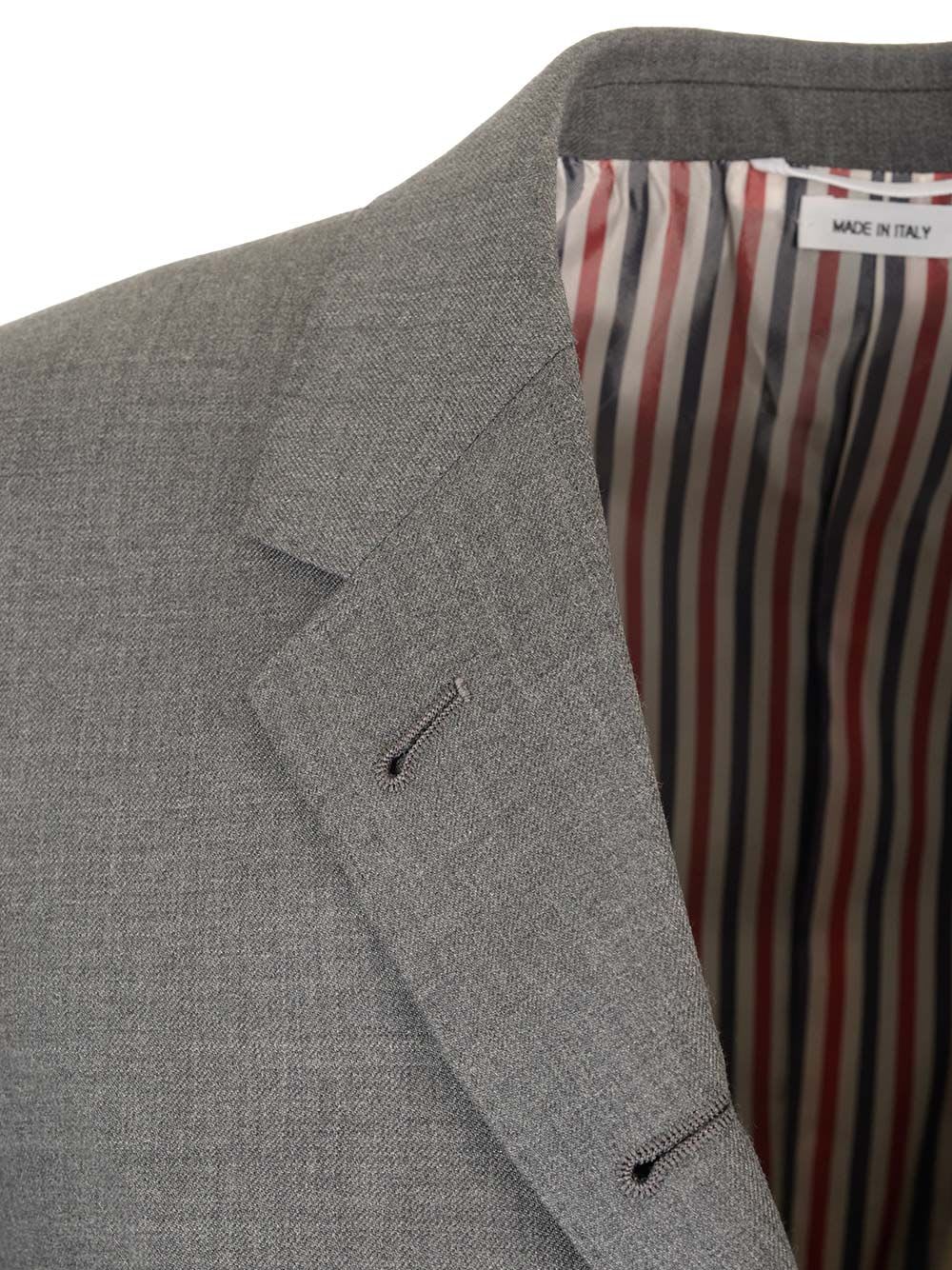 Shop Thom Browne Slim Fit Cropped Blazer In Grey