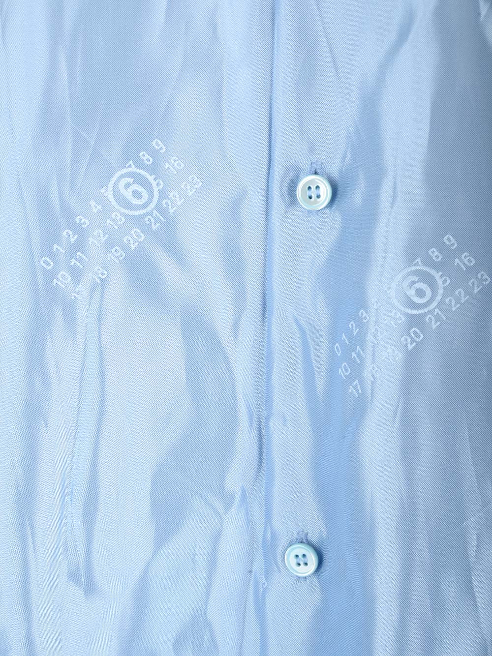 Shop Mm6 Maison Margiela Wrinkled-effect Dress In Clear Blue