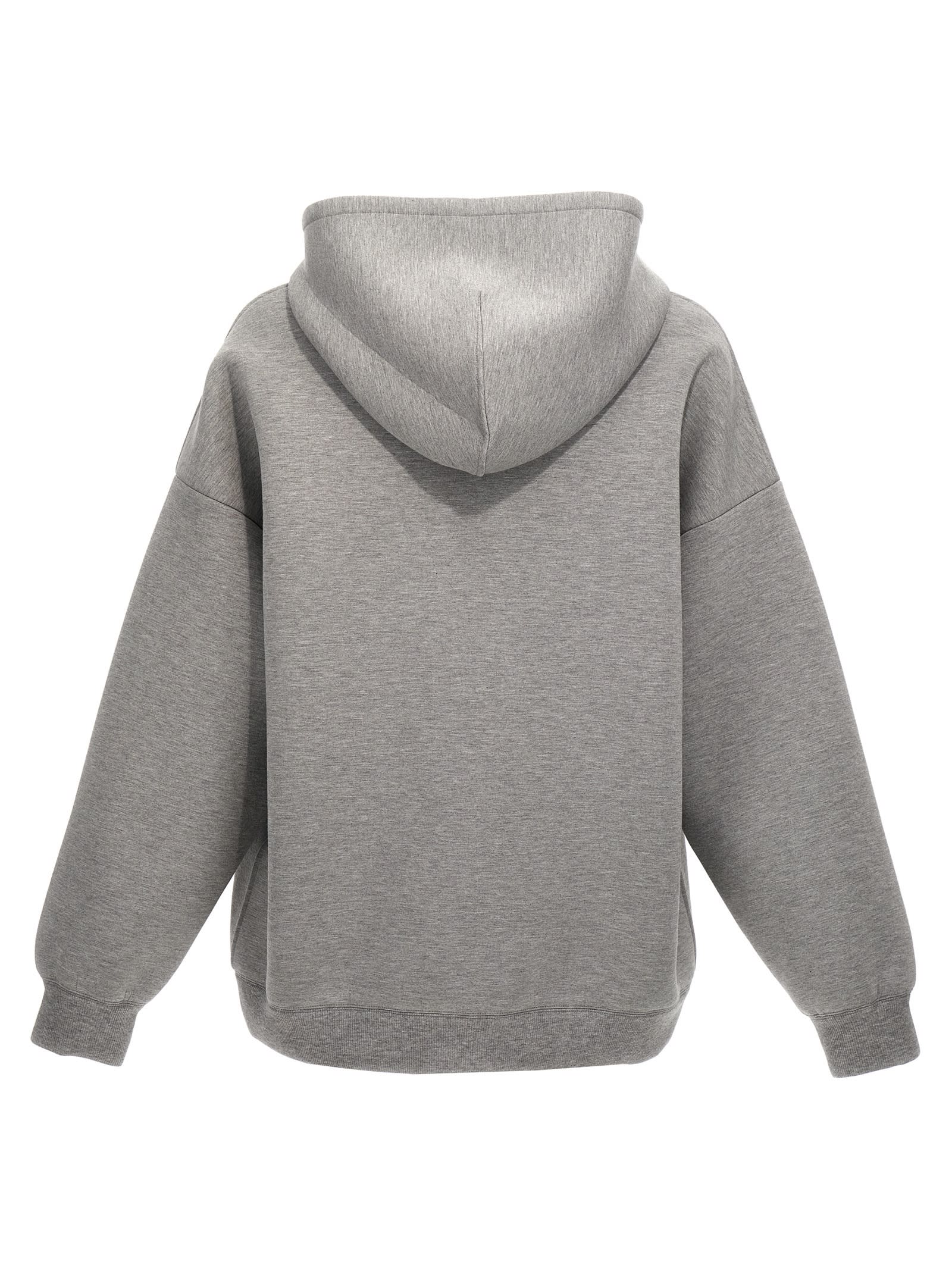 Shop Gucci Zipped Hoodie In Gray