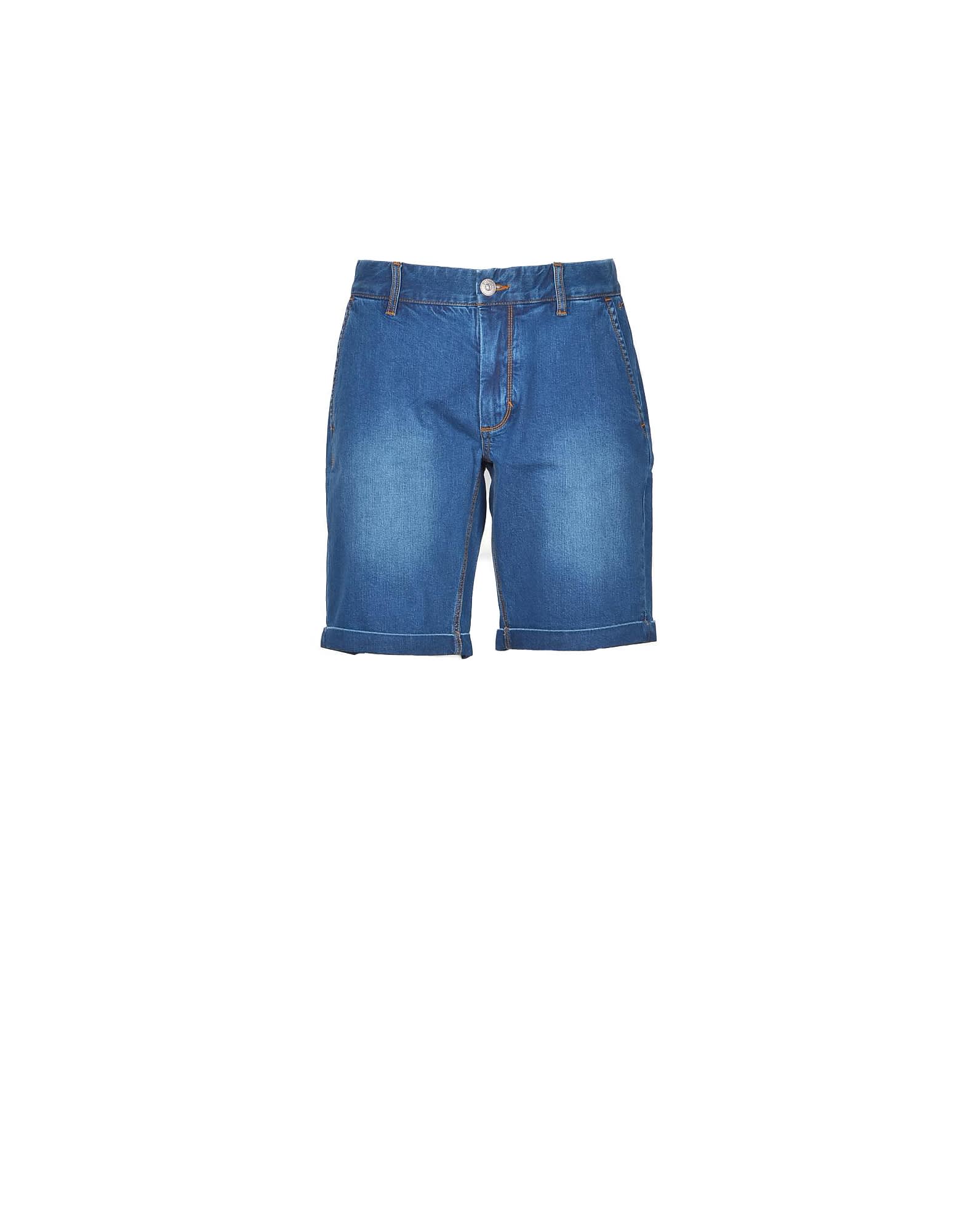 Sun 68 Sun68 Mens Blue Bermuda Shorts