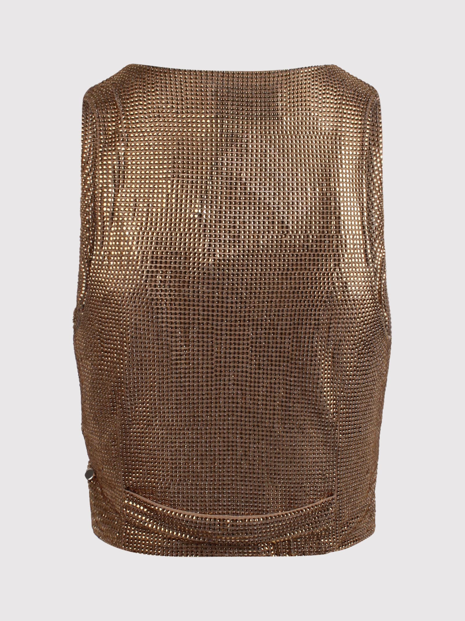 Shop Giuseppe Di Morabito Cropped Vest With Crystals