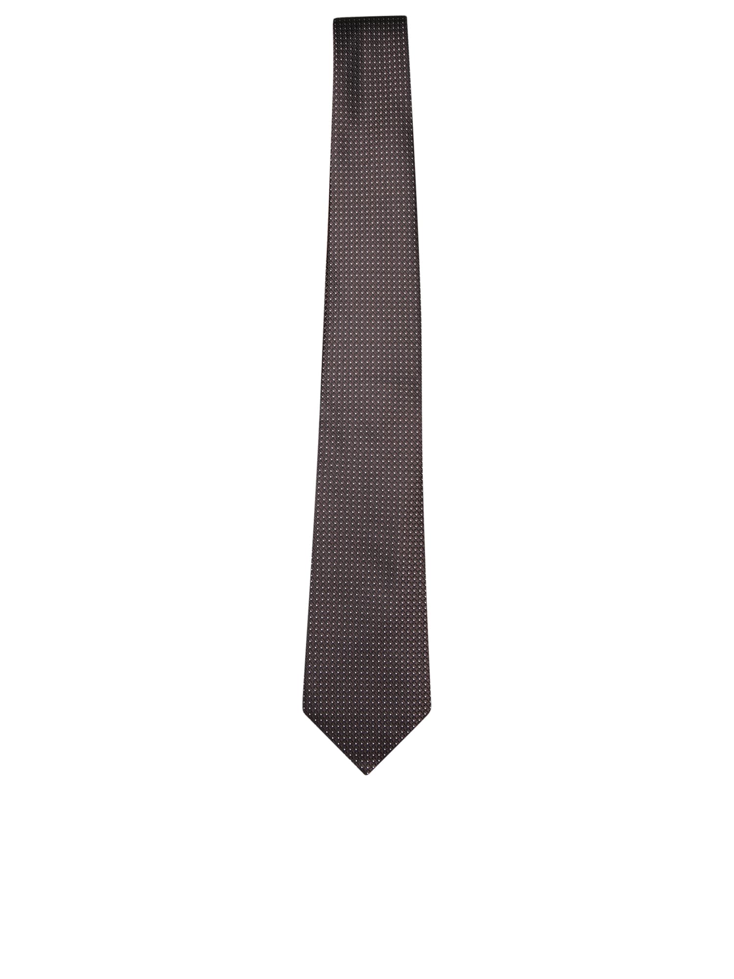 Brown Micro Pattern Tie 8cm