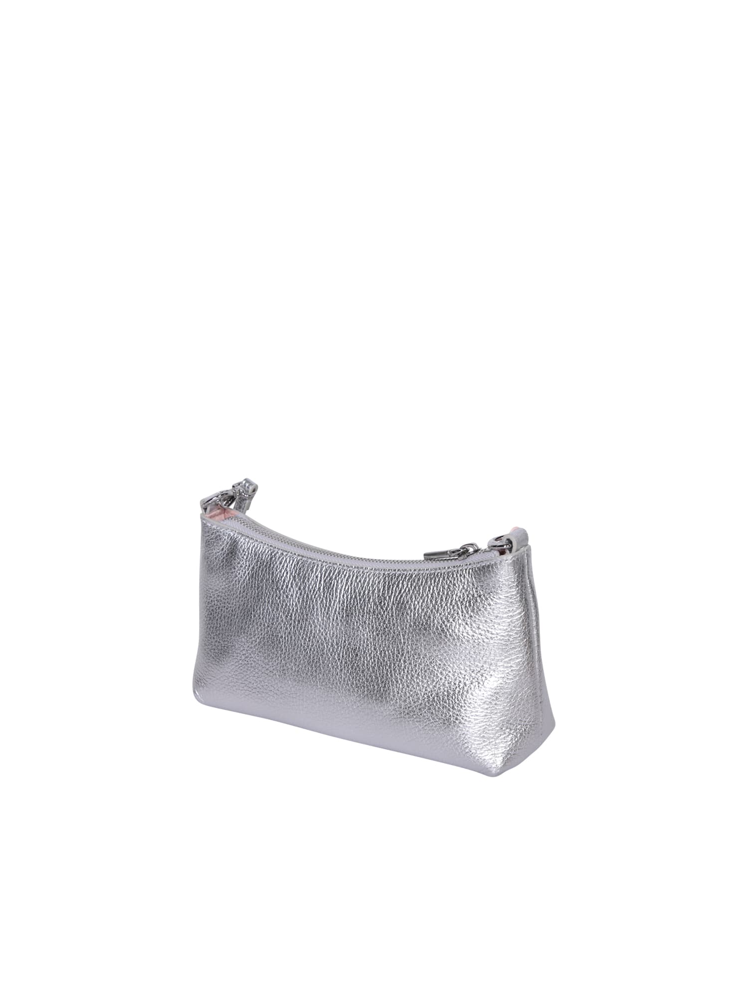 Shop Coccinelle Aura Silver Bag In Metallic
