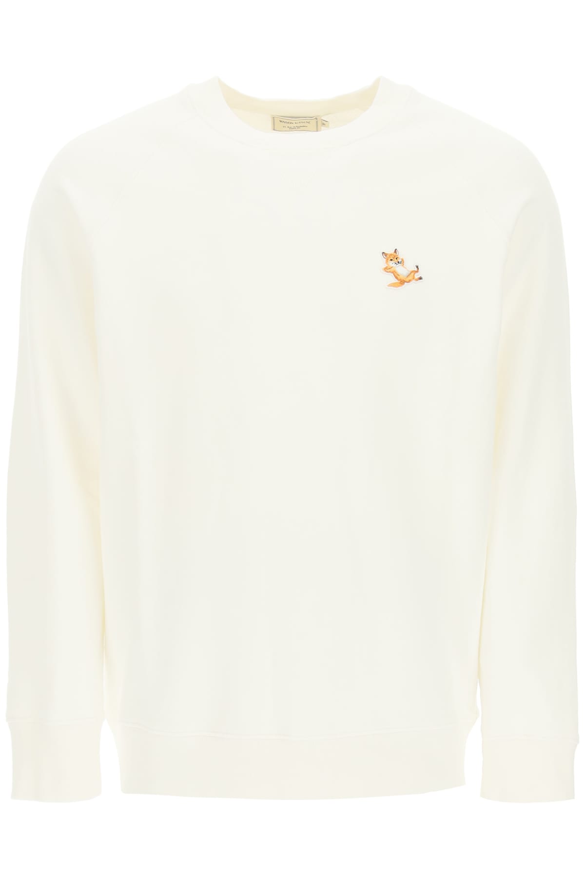 Maison Kitsuné Chillax Fox Patch Classic Sweatshirt In Ecru